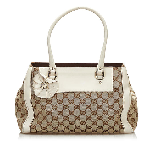Gucci GG Trophy SHG Canvas Brown Tote Bag