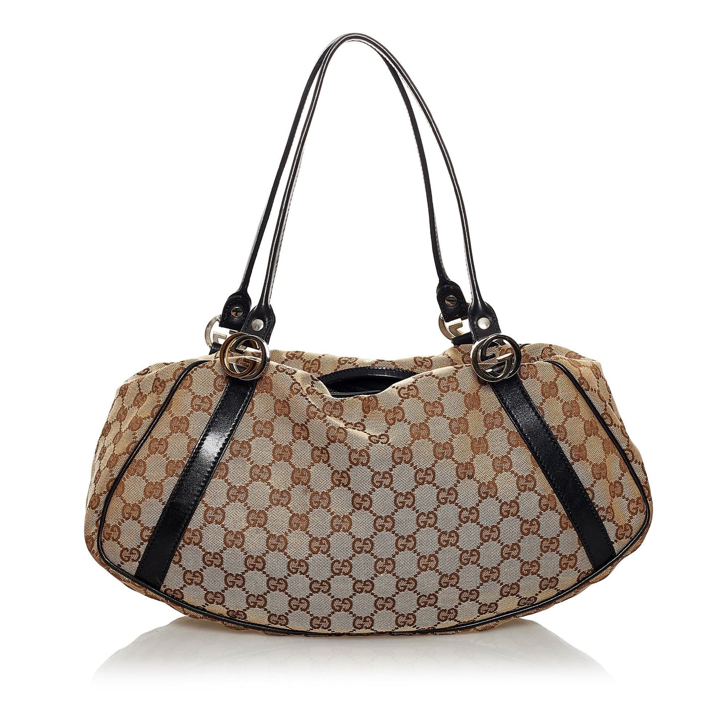 Gucci GG Twin SHG Canvas Brown Shoulder Bag