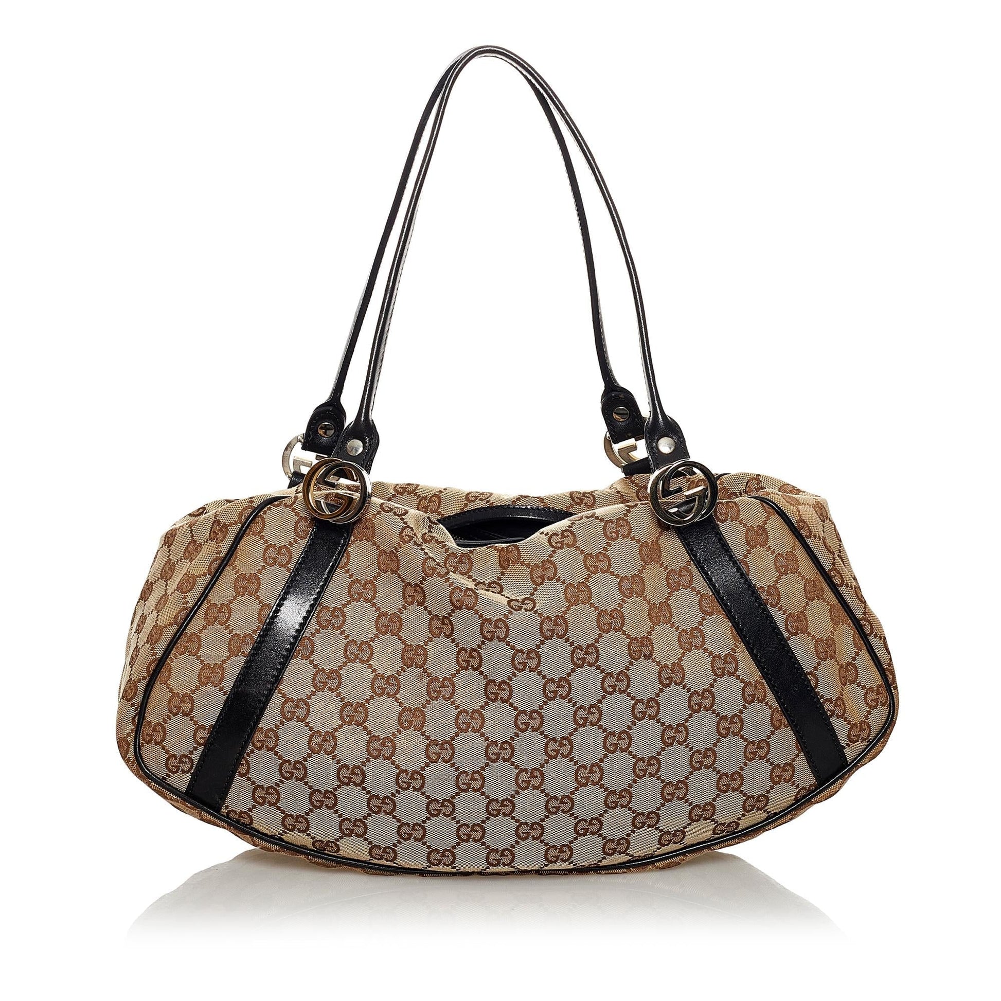 Gucci GG Twin SHG Canvas Brown Shoulder Bag
