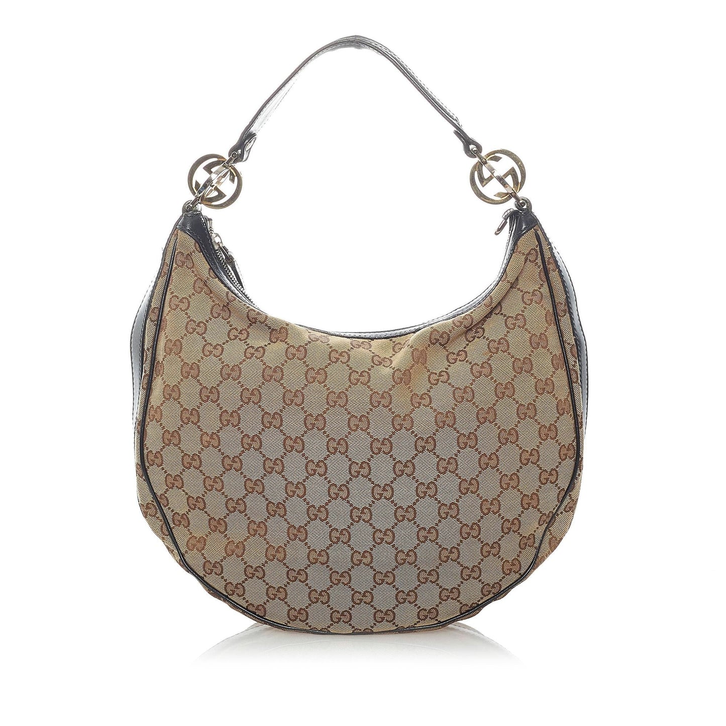 Gucci GG Twins SHG Canvas Brown Shoulder Bag
