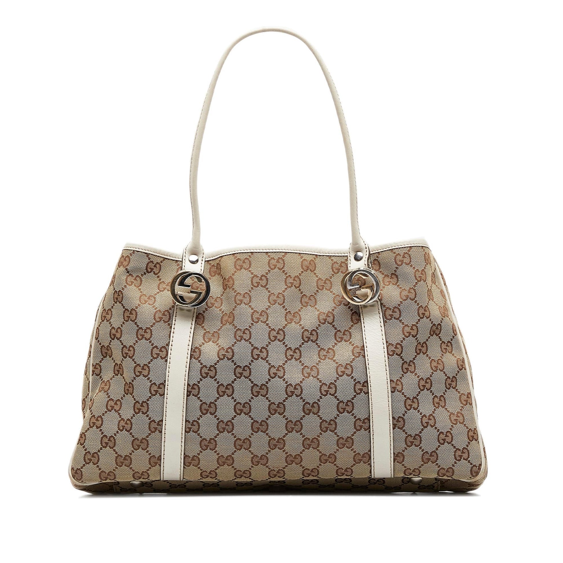 Gucci GG Twins SHG-aoHNja Canvas Brown Tote Bag