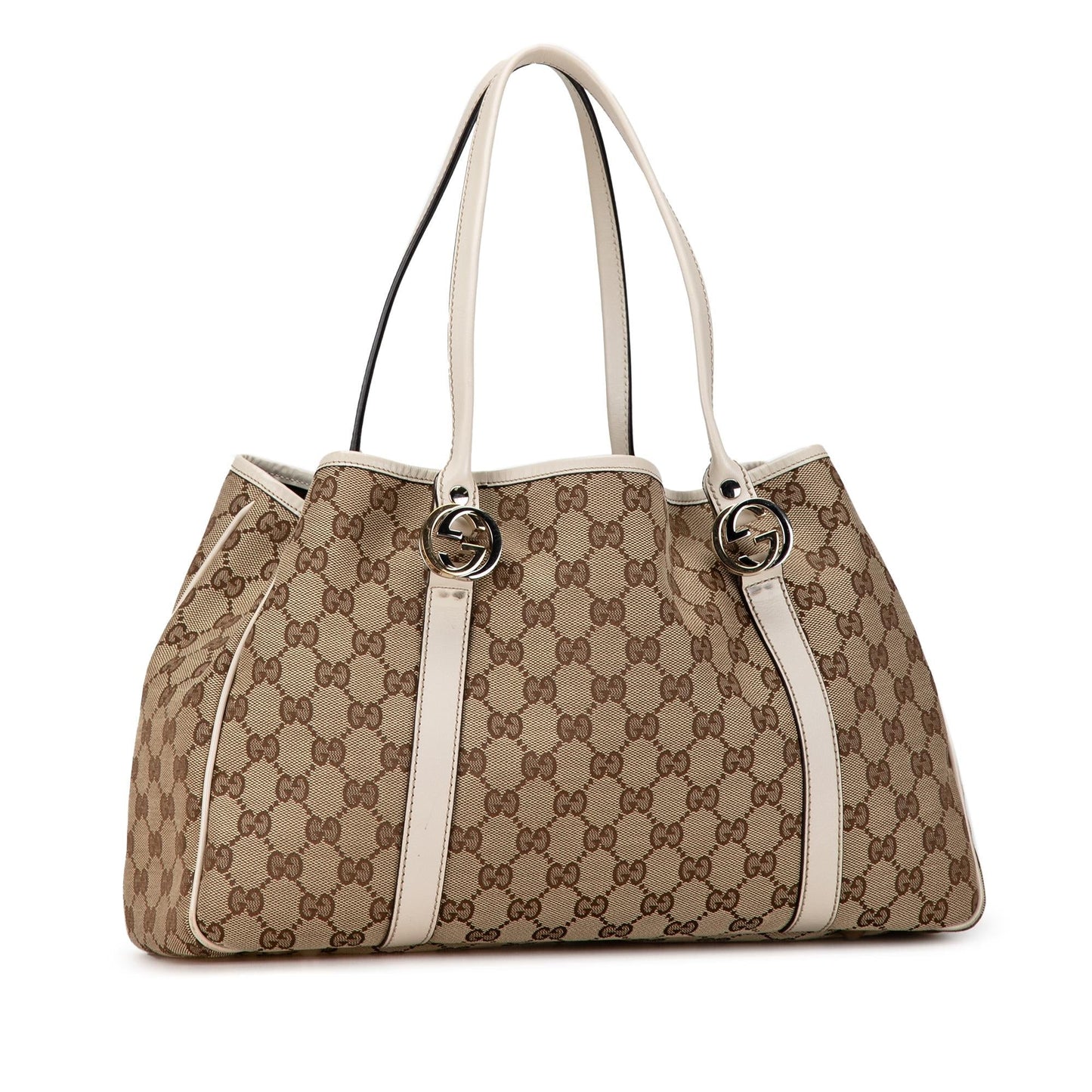 Gucci GG Twins SHG-Tw8Kwa Canvas Brown Tote Bag