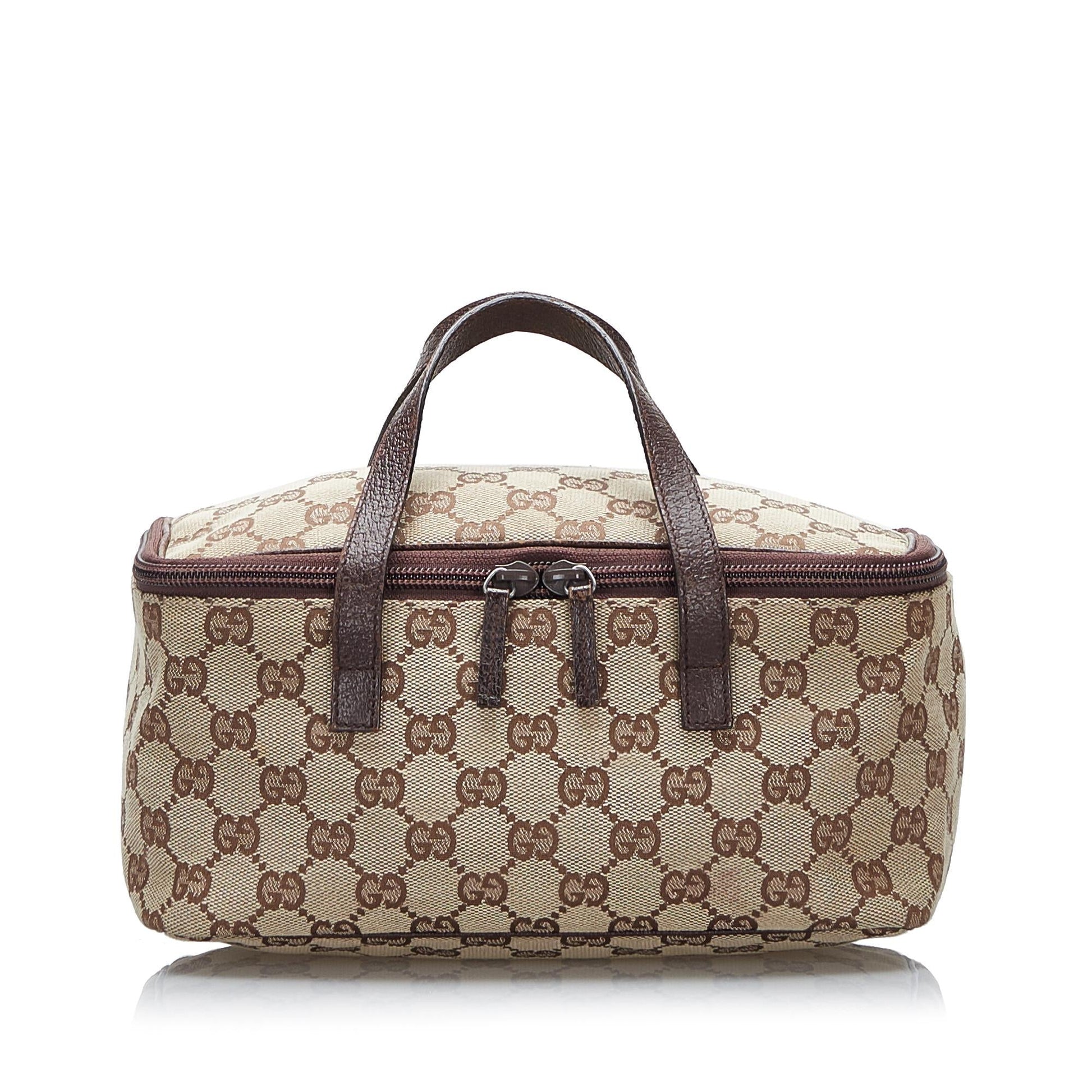 Gucci GG Vanity SHG Canvas Brown Handbag