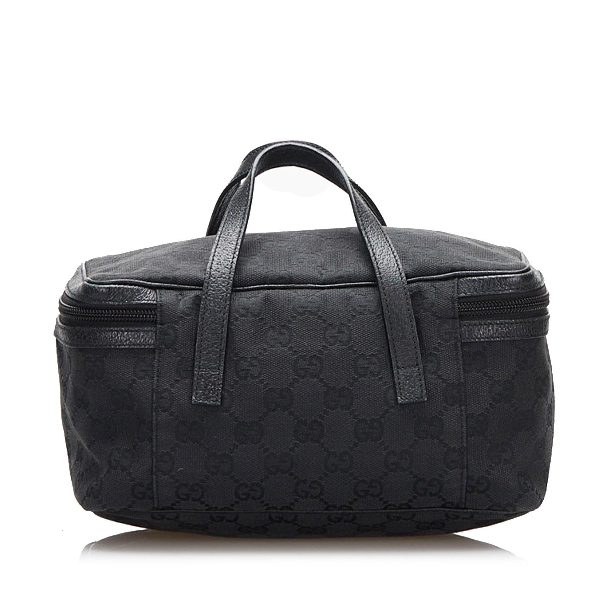 Gucci GG Vanity SHG-7mX3f1 Canvas Calf Black Handbag