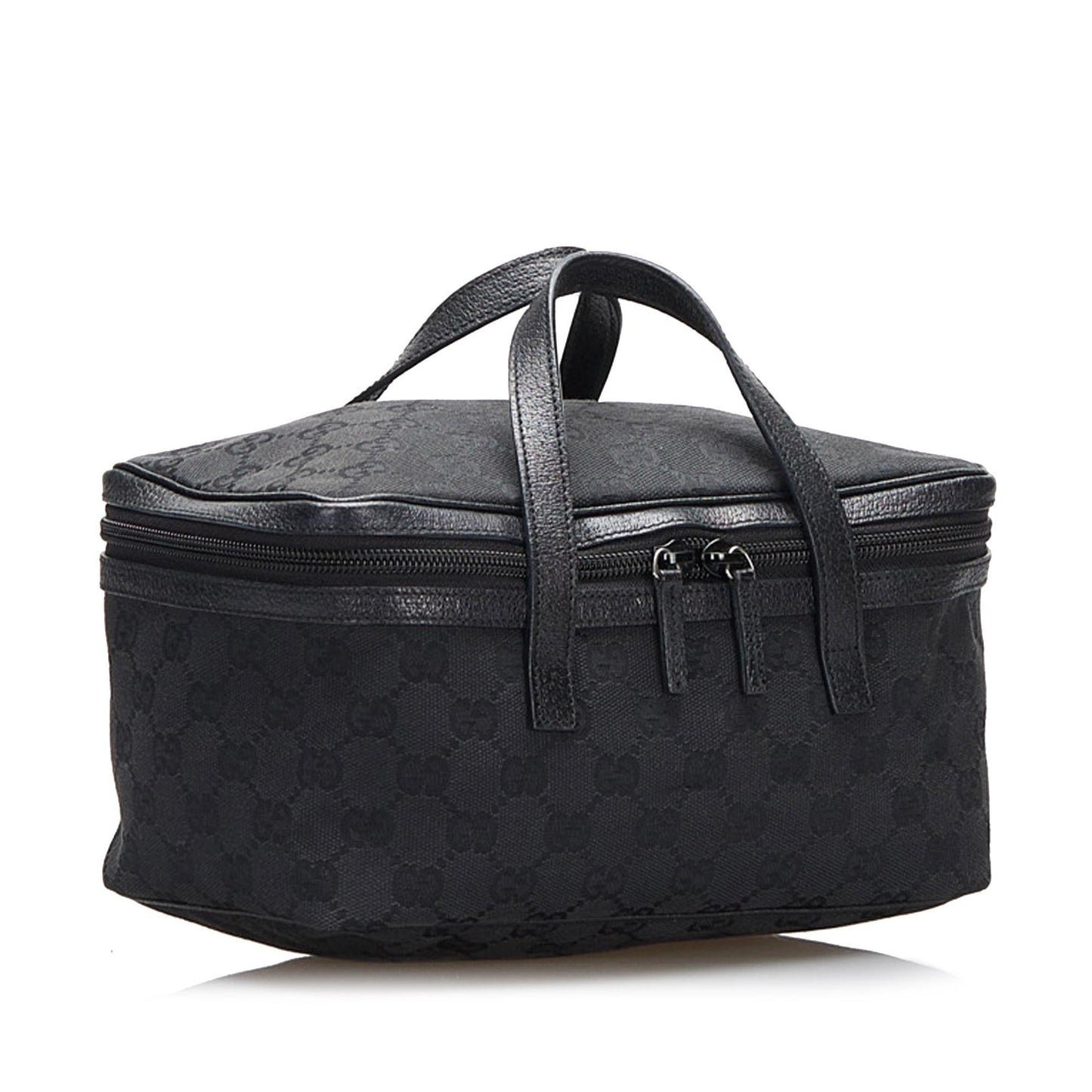 Gucci GG Vanity SHG-7mX3f1 Canvas Calf Black Handbag