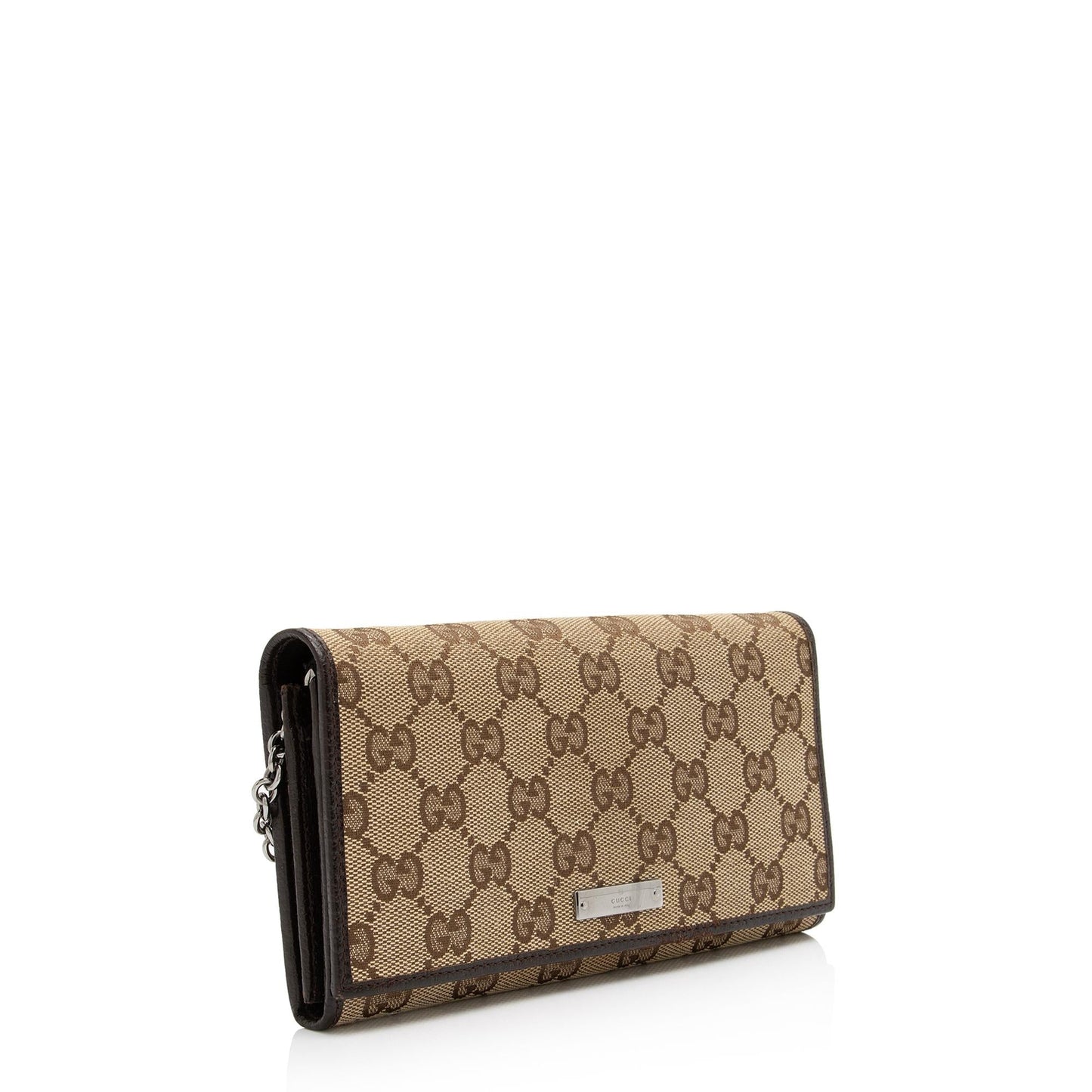 Gucci GG Wallet on Chain SHF-4BzUx8 Leather Canvas Brown Beige Shoulder Bag