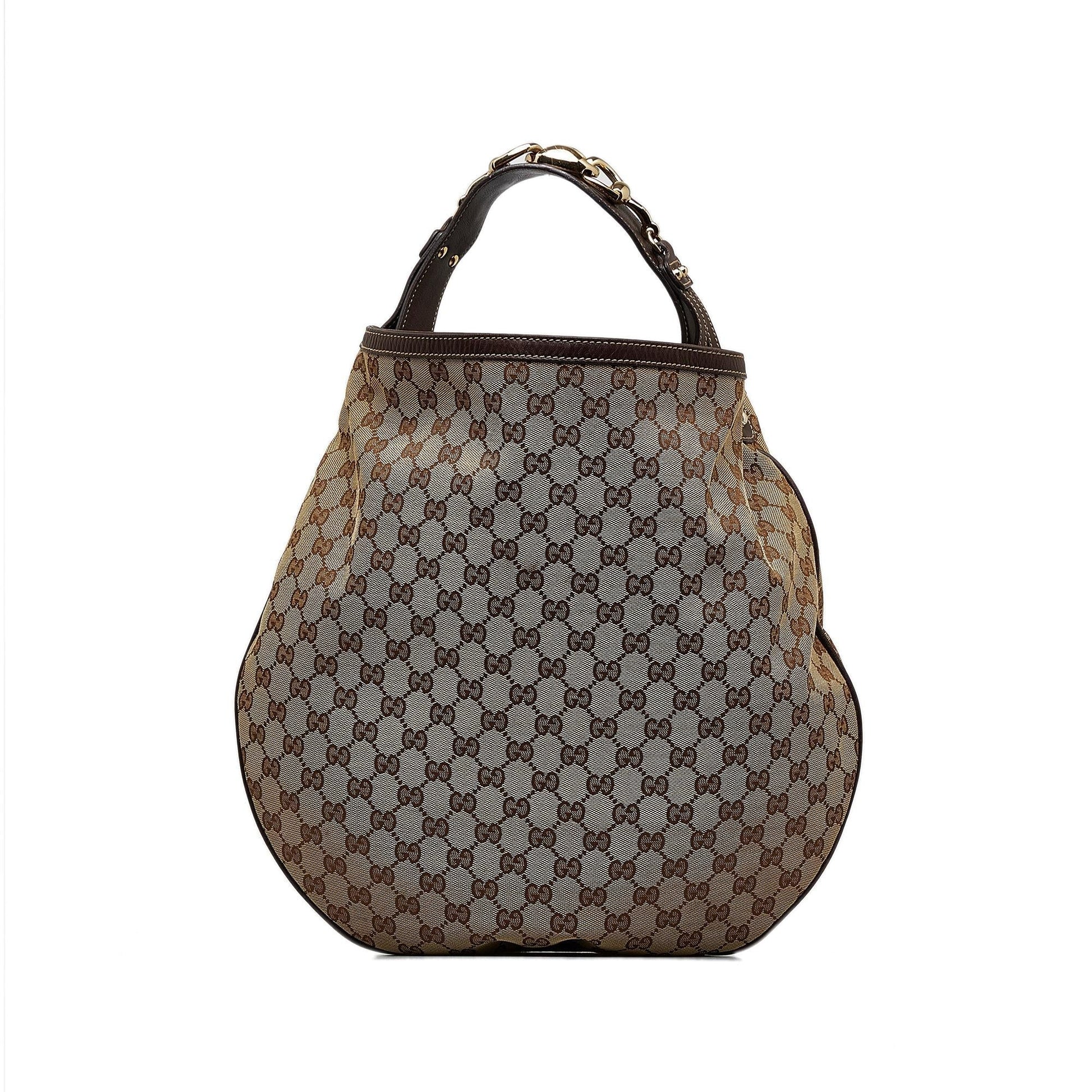 Gucci GG Wave SHG-LhwmxY Canvas Calf Brown Shoulder Bag