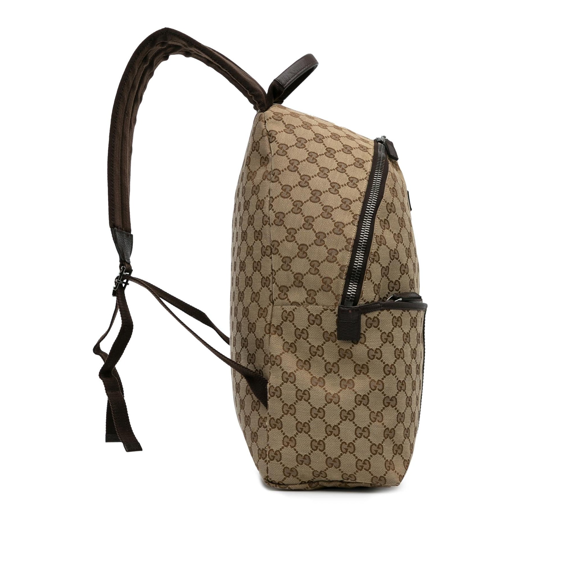 Gucci GG Web Backpack SHG-HGdiCa Canvas Brown