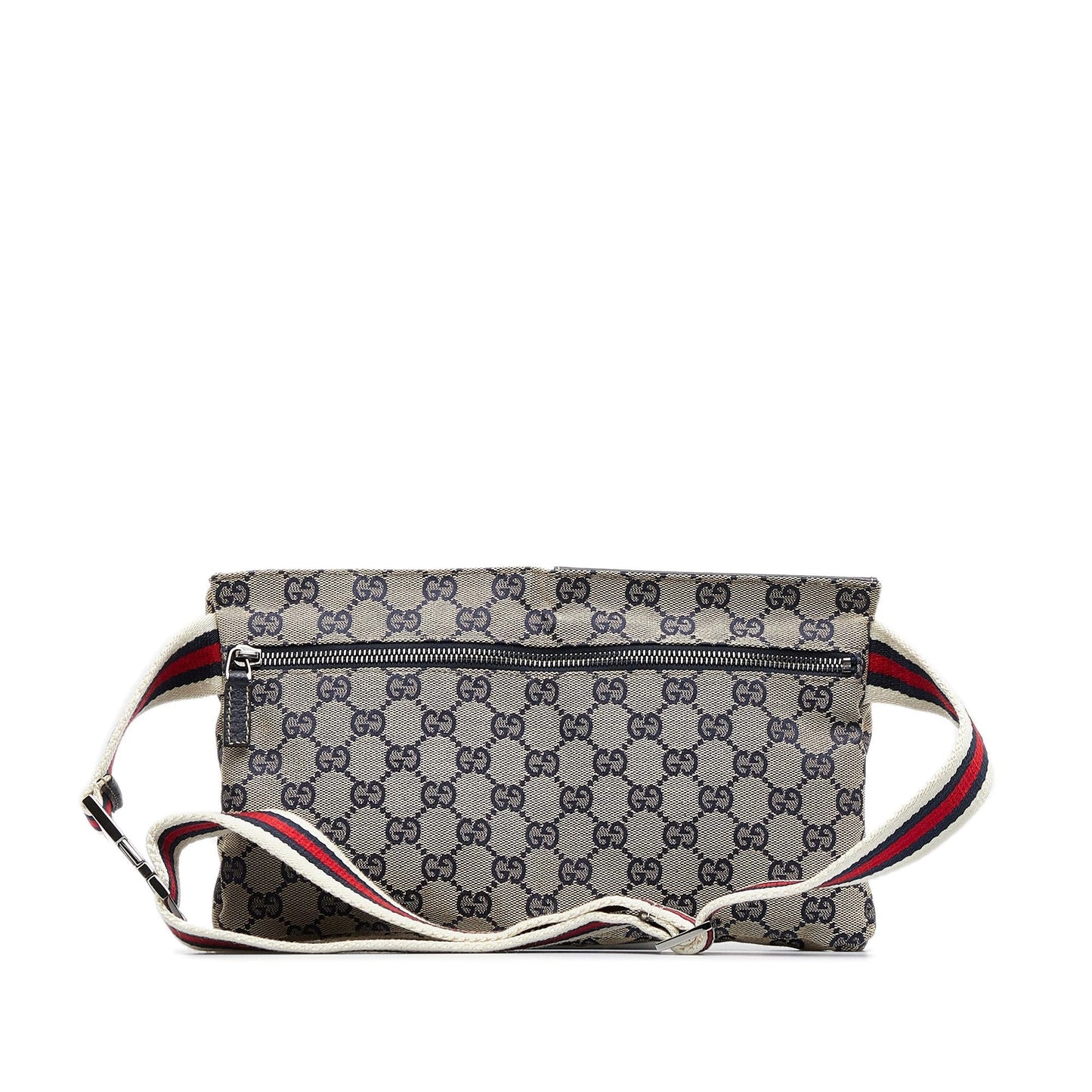 Gucci GG Web Belt SHG-5tmMd9 Canvas Grey Accessory