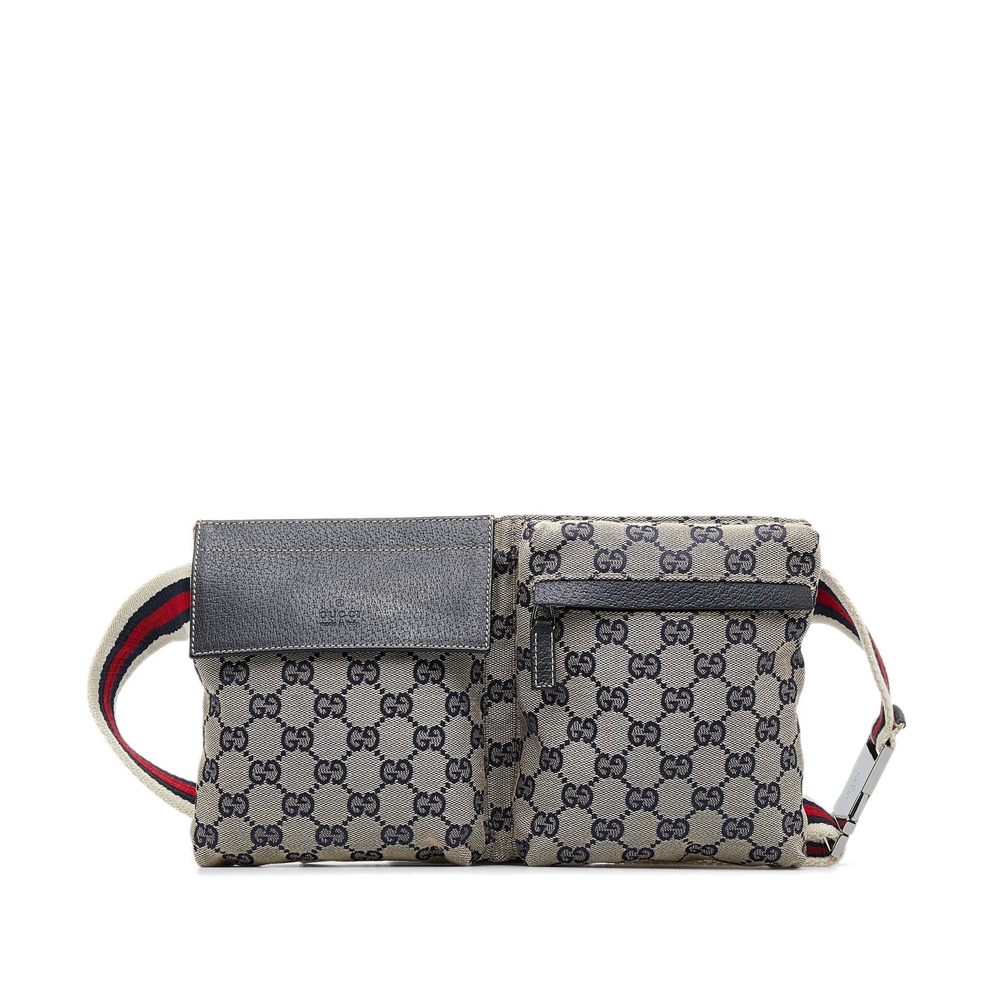Gucci GG Web Belt SHG-5tmMd9 Canvas Grey Accessory