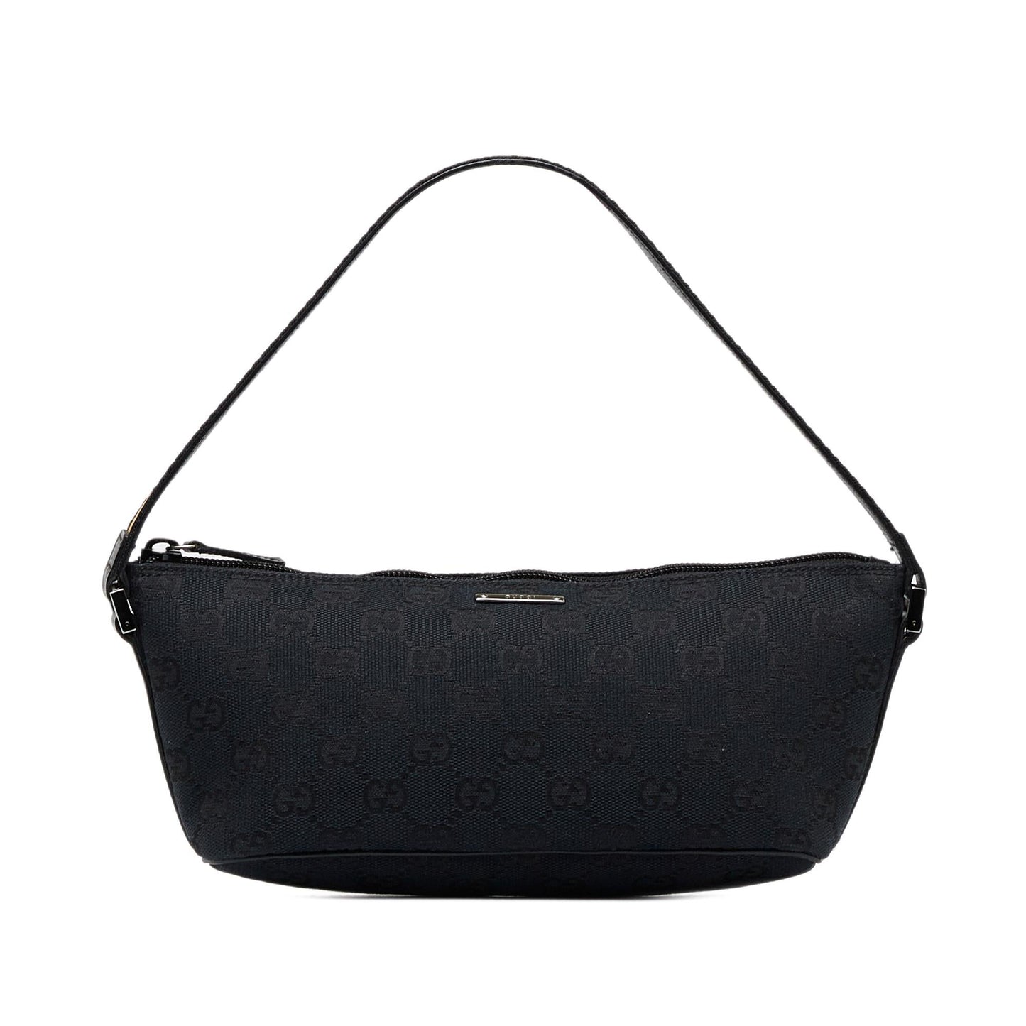 Gucci GG Web Boat Pochette SHG-hSS1sG Canvas Black Handbag