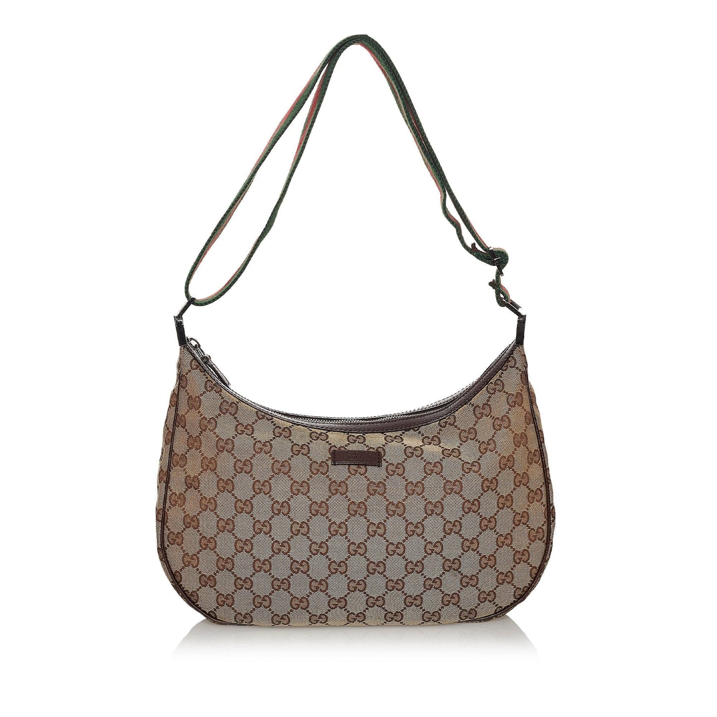 Gucci GG Web SHG Canvas Brown Crossbody Bag Bag Shg