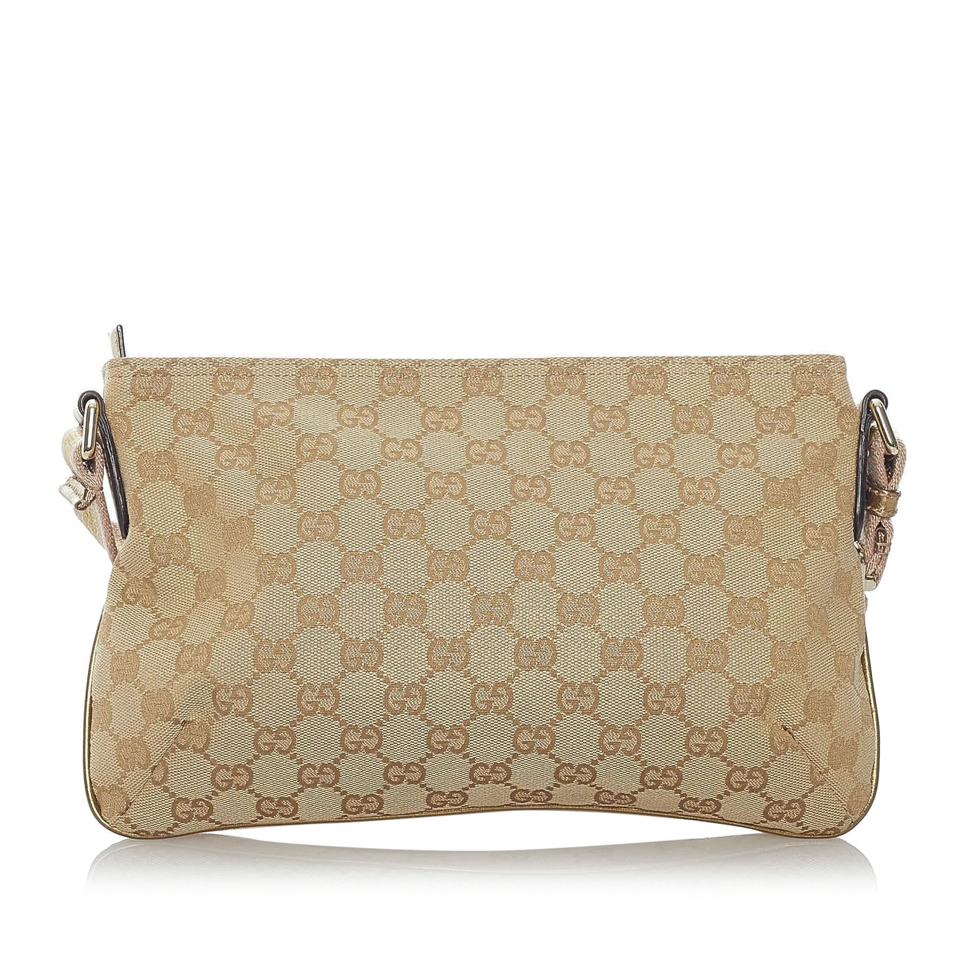Gucci GG Web SHG Canvas Brown Crossbody Bag 4