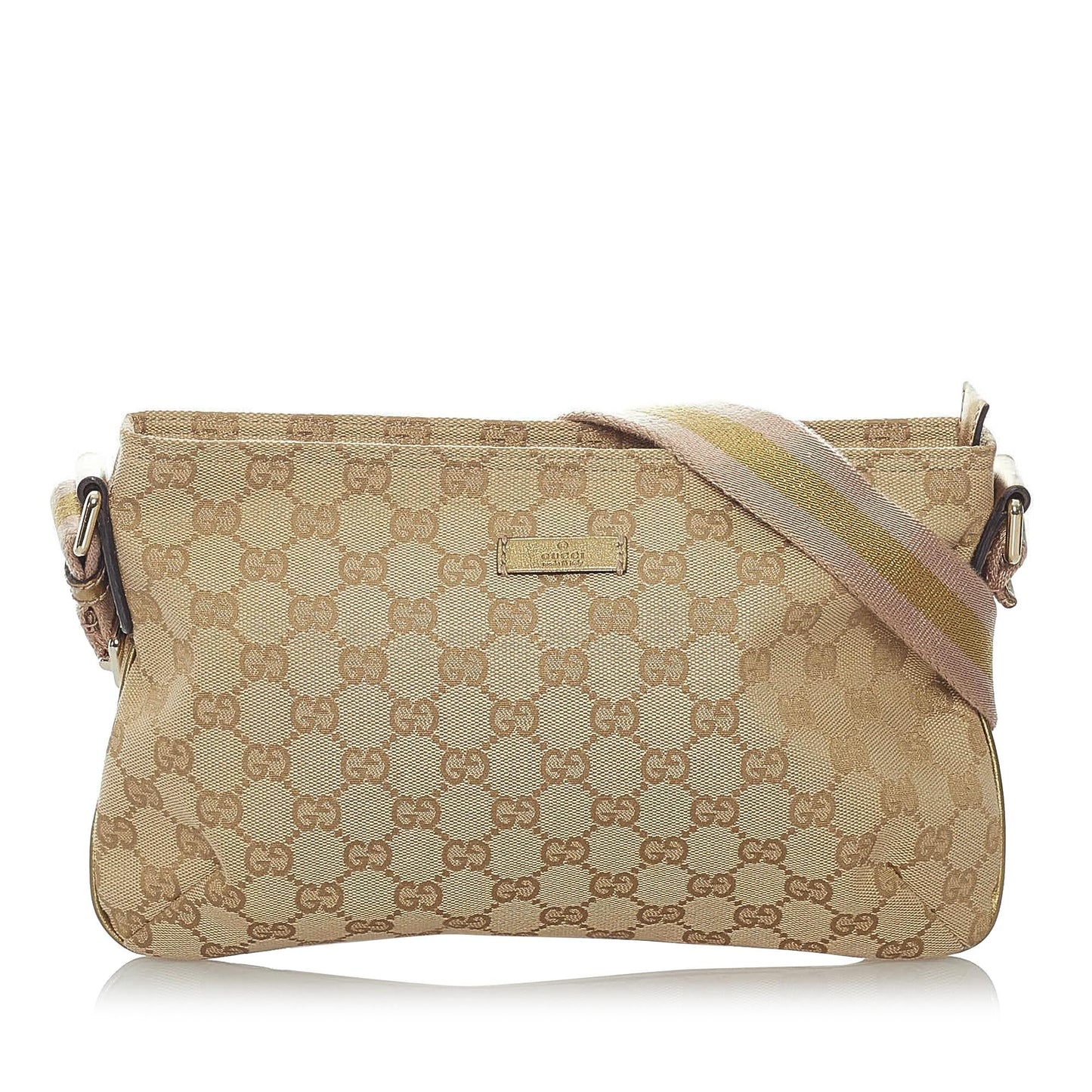 Gucci GG Web SHG Canvas Brown Crossbody Bag 4