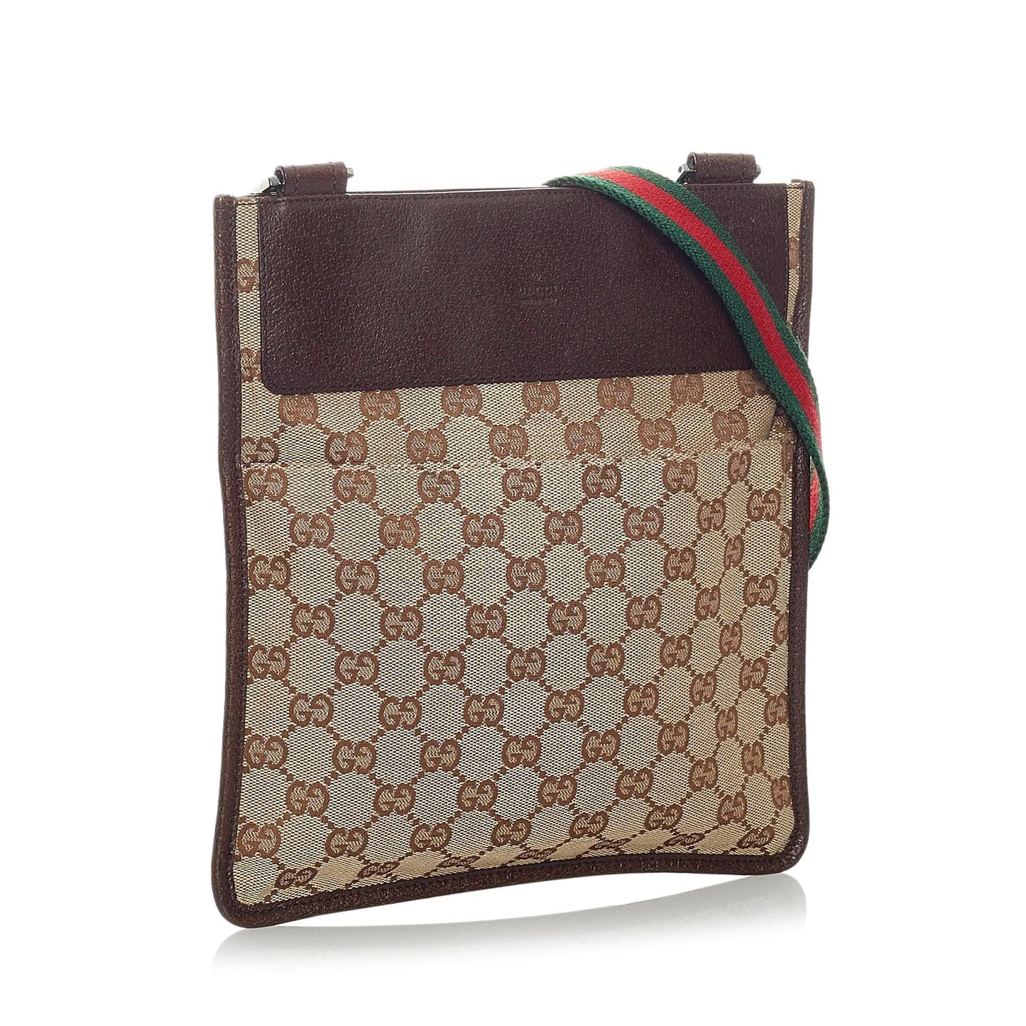 Gucci GG Web SHG Canvas Brown Crossbody Bag 5