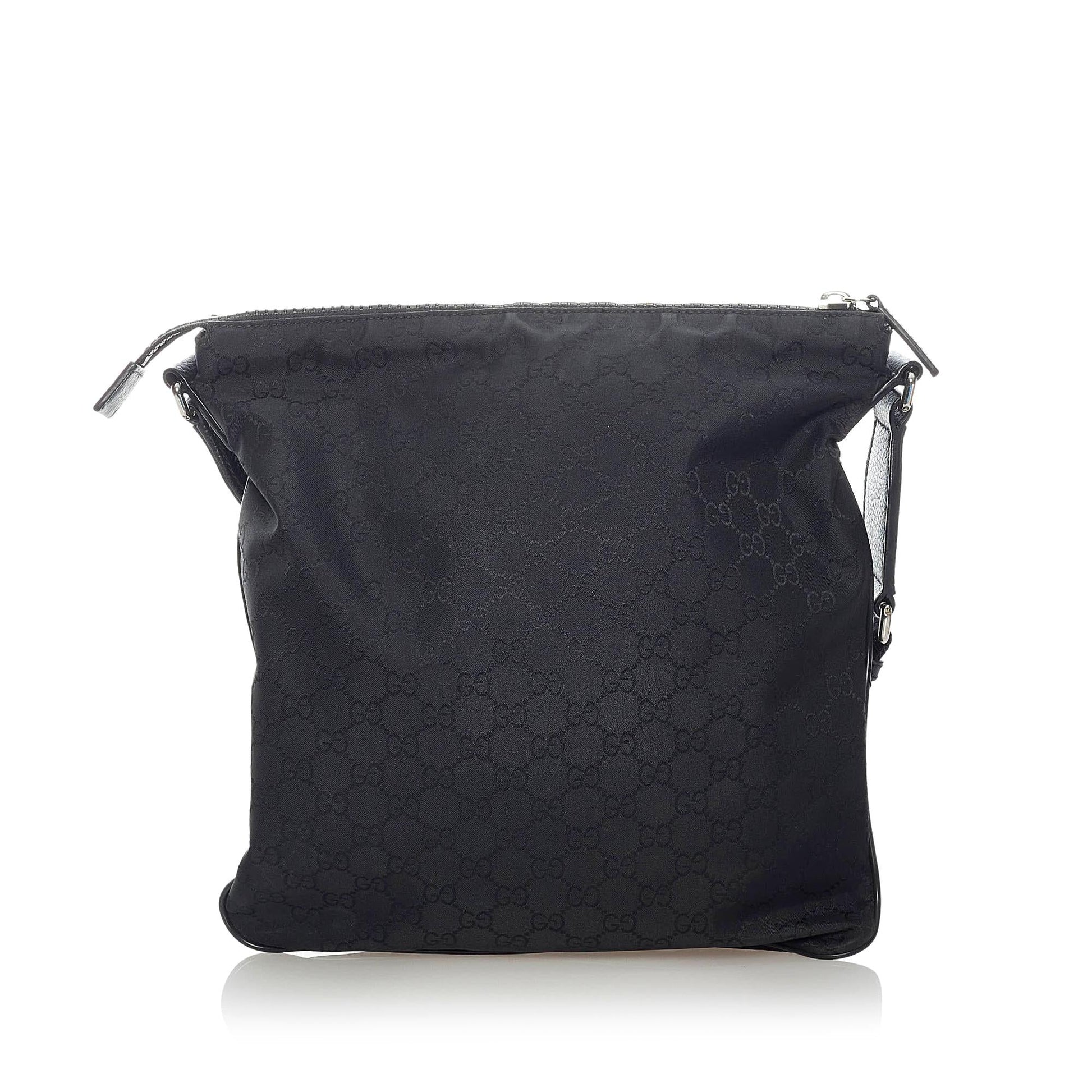 Gucci GG Web SHG Canvas Black Crossbody Bag