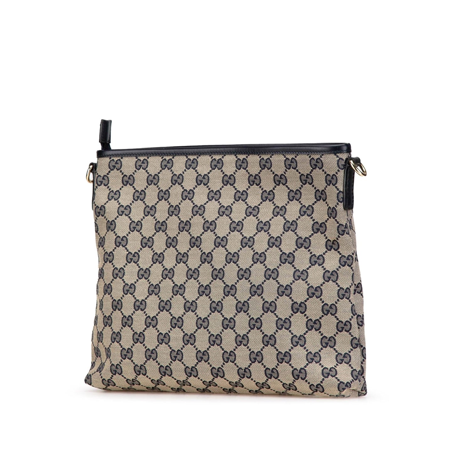 Gucci GG Web Canvas Calf Grey Crossbody Bag Web Crossbody