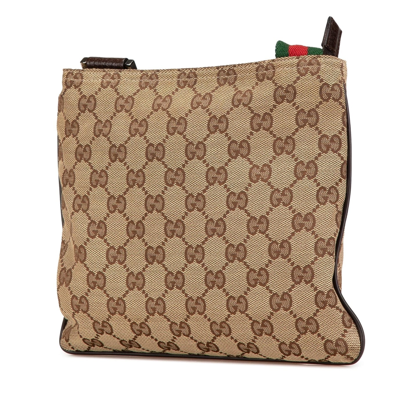 Gucci GG Web Canvas Brown Crossbody Bag Crossbody 1