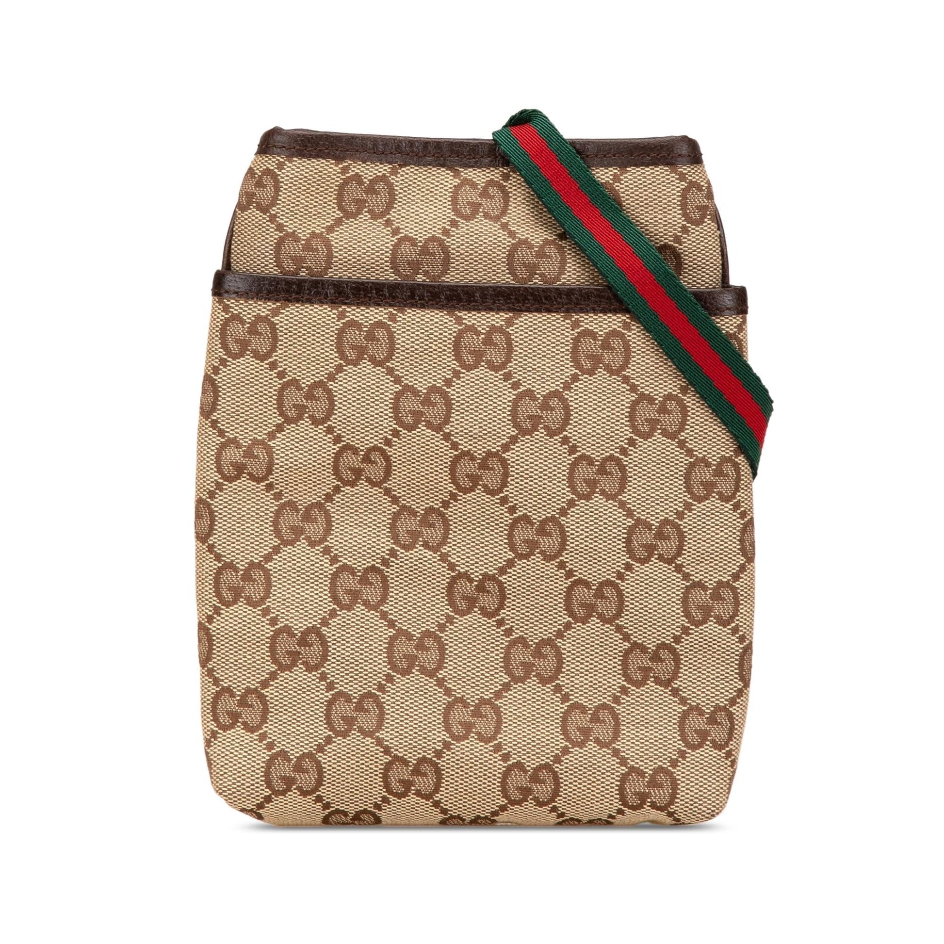 Gucci GG Web Canvas Brown Crossbody Bag Crossbody 2