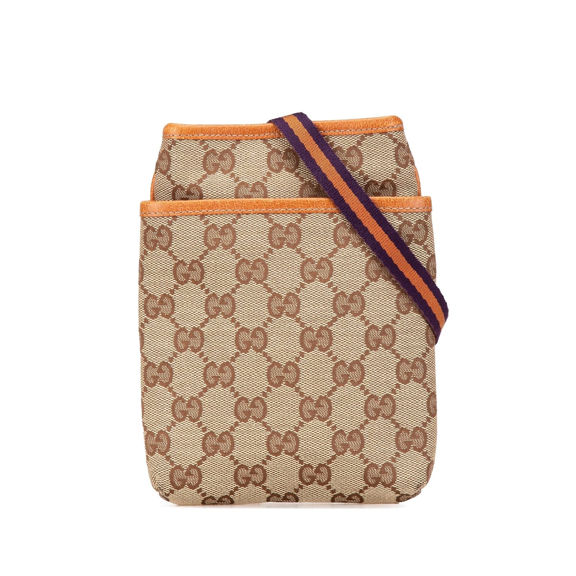 Gucci GG Web Canvas Brown Crossbody Bag Crossbody 5