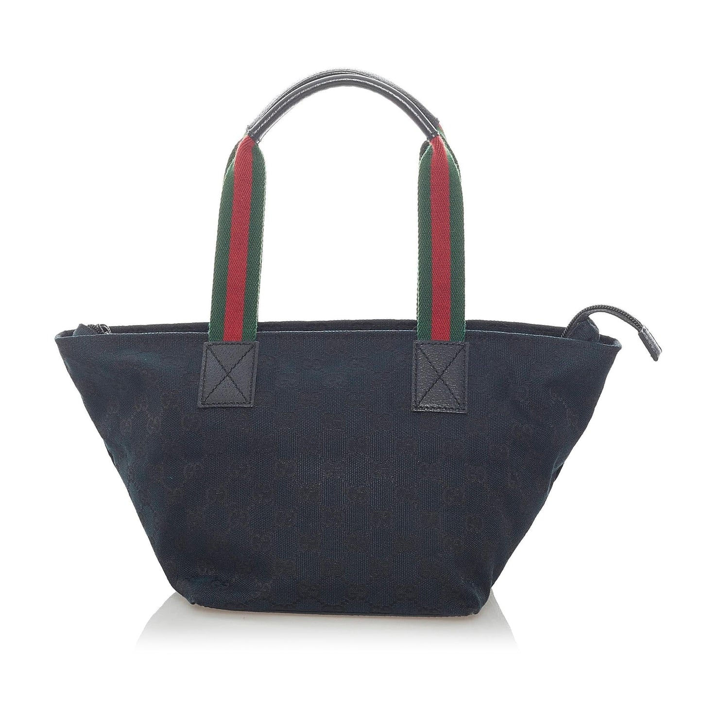 Gucci GG Web SHG Canvas Black Satchel Bag