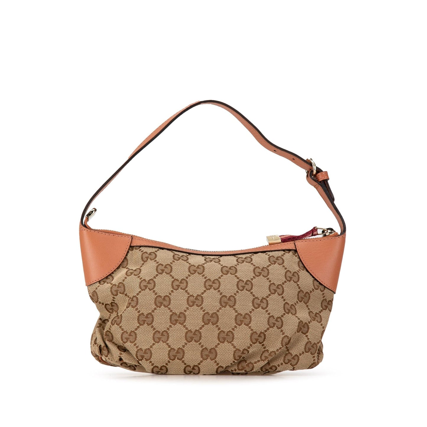 Gucci GG Web SHG-v2wAqR Canvas Brown Satchel Bag