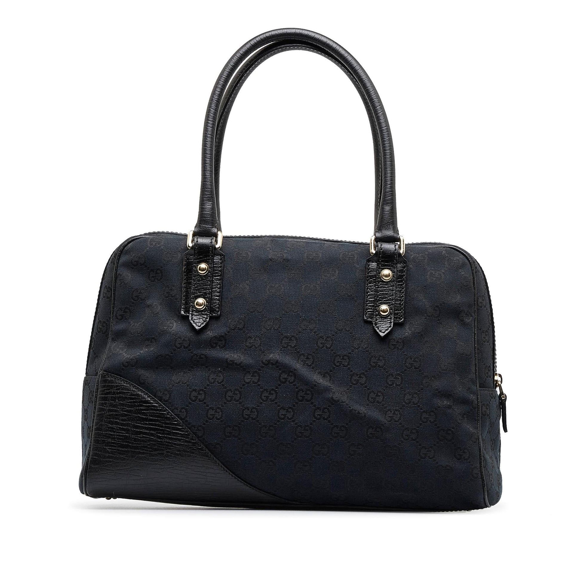 Gucci GG Web Hasler SHG-SB6qY9 Canvas Calf Black Shoulder Bag