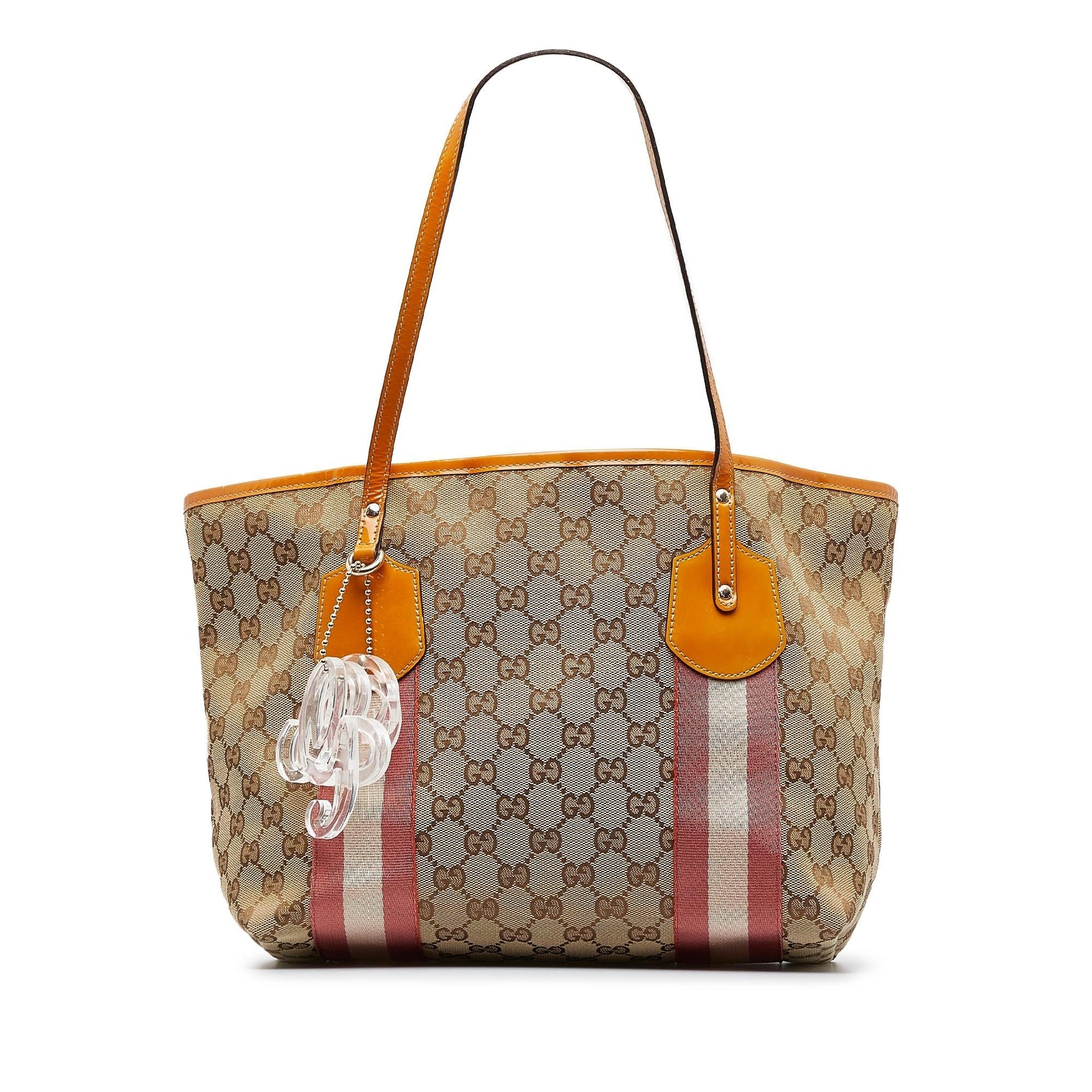 Gucci GG Web Jolie SHG-fZEqoK Canvas Brown Tote Bag