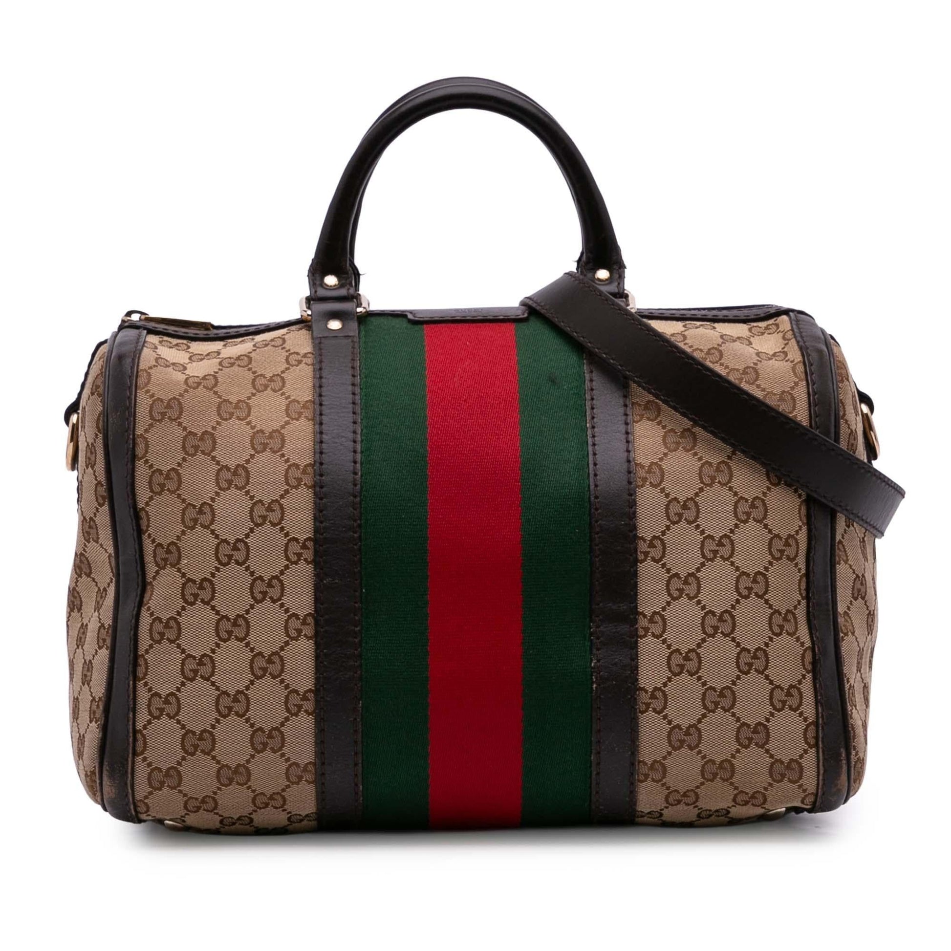 Gucci GG Web Joy Boston Canvas Travel Bag Bag 11