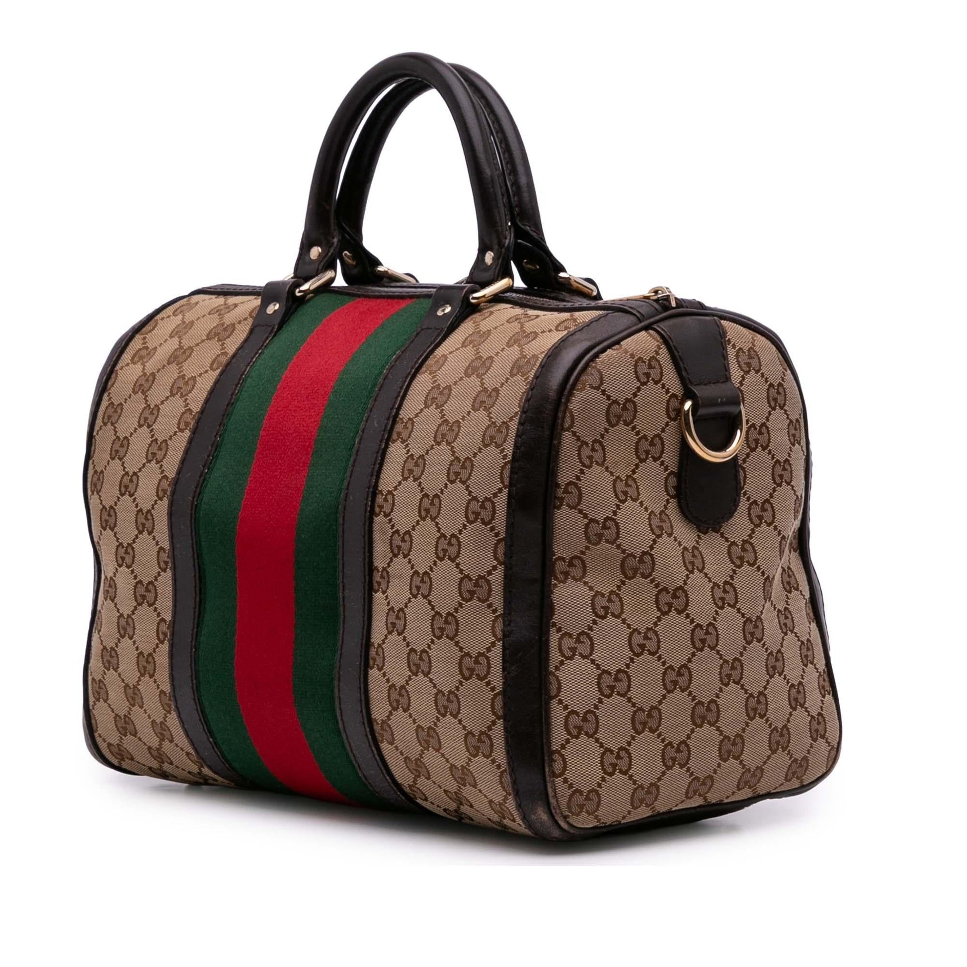 Gucci GG Web Joy Boston Canvas Travel Bag Bag 11