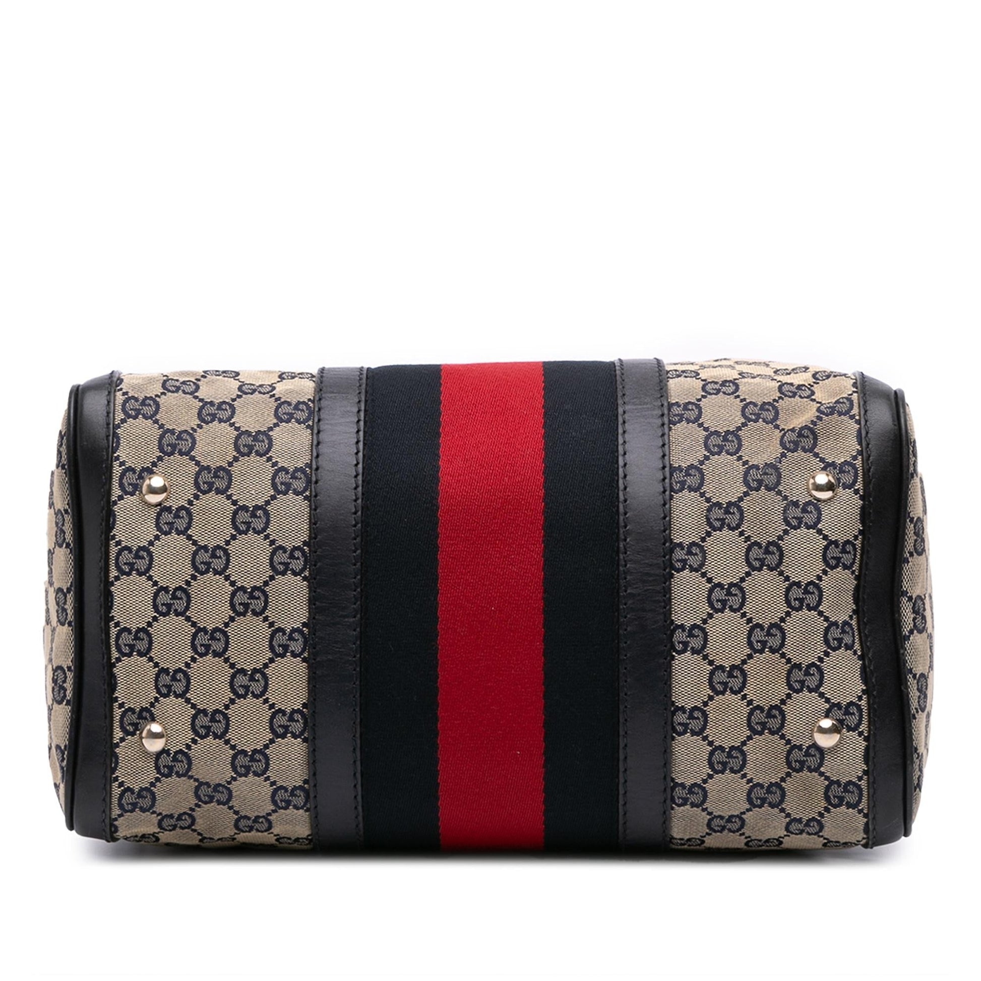 Gucci GG Web Joy Boston Canvas Travel Bag Bag 12