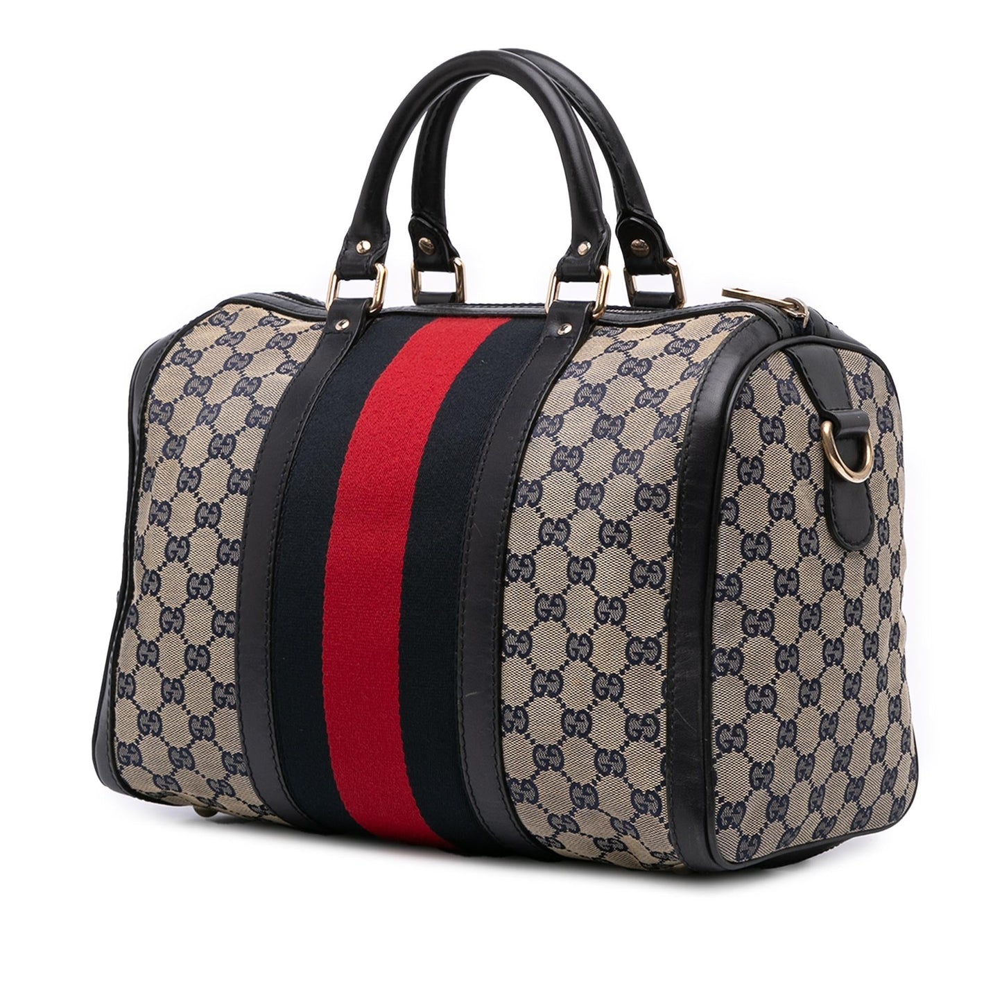 Gucci GG Web Joy Boston Canvas Travel Bag Bag 12