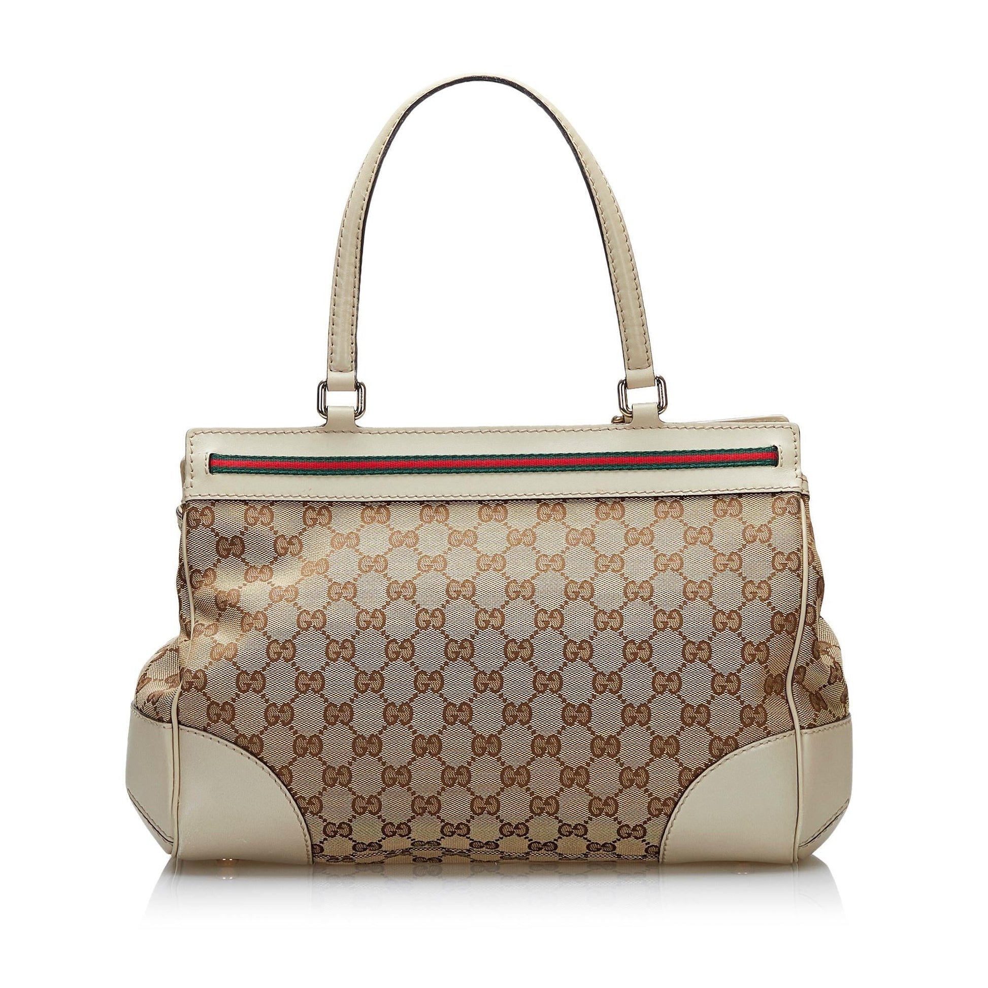 Gucci GG Web Mayfair SHG Canvas Brown Tote Bag