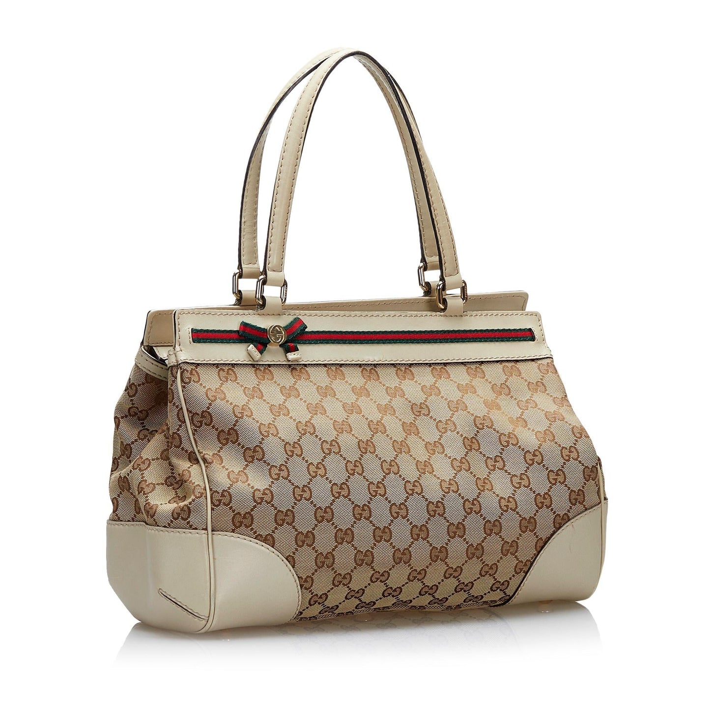 Gucci GG Web Mayfair SHG Canvas Brown Tote Bag