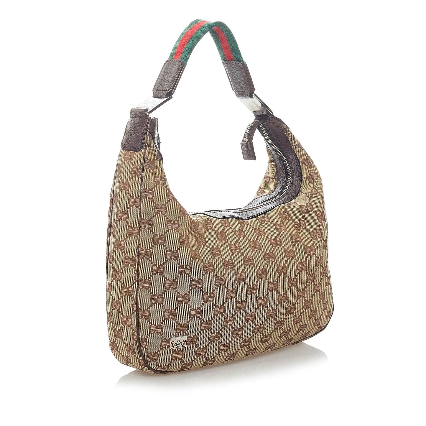 Gucci GG Web SHG Canvas Brown Shoulder Bag