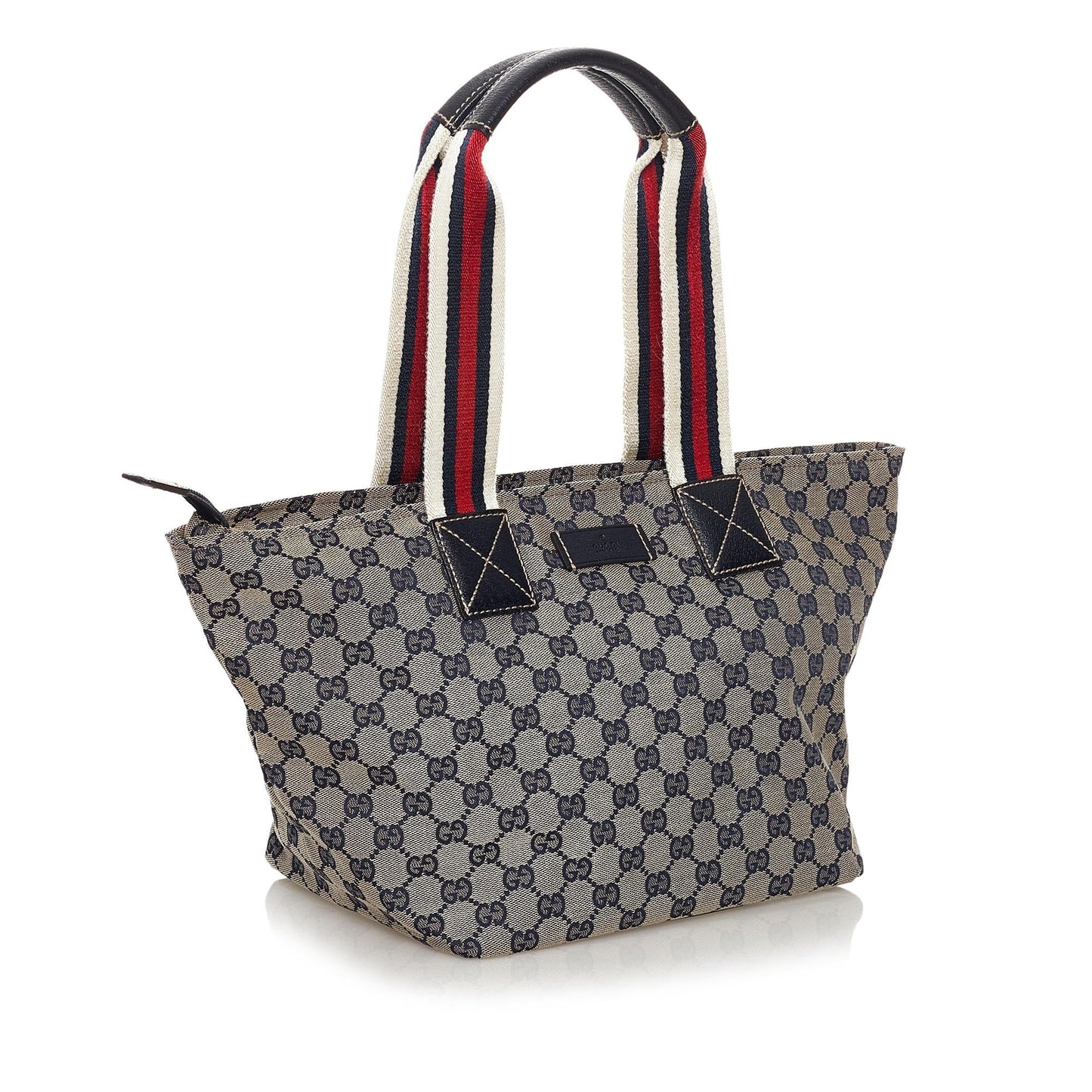 Gucci GG Web SHG Canvas Calf Brown Shoulder Bag