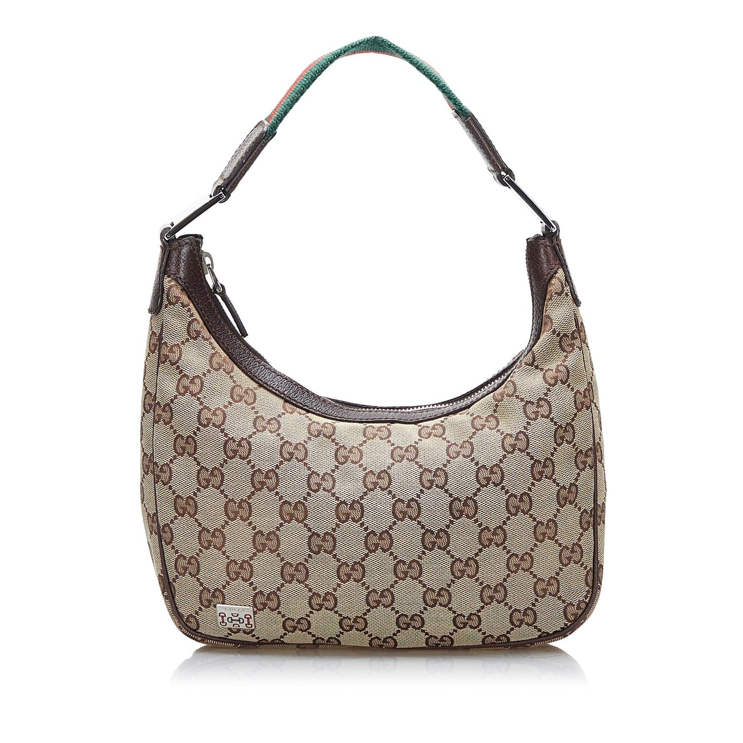 Gucci GG Web SHG-qR6eTf Canvas Brown Shoulder Bag