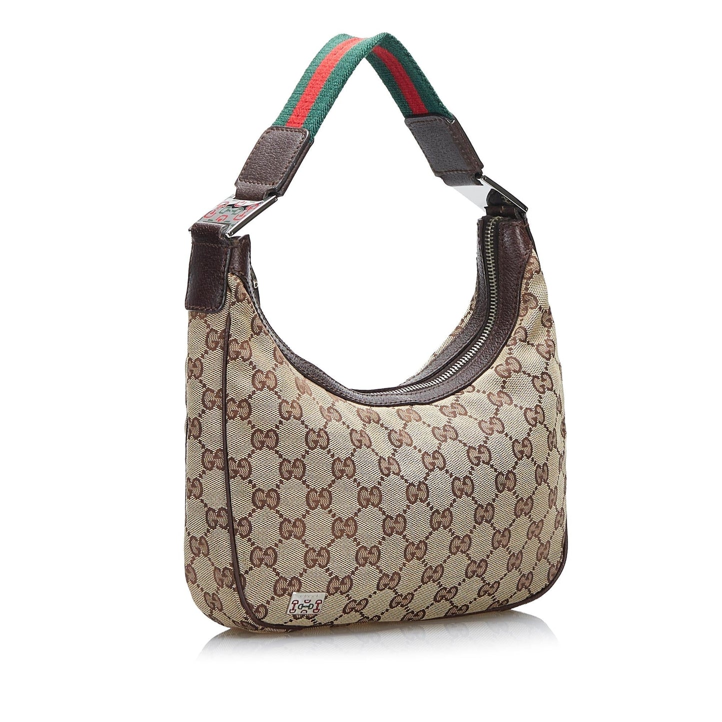 Gucci GG Web SHG-qR6eTf Canvas Brown Shoulder Bag