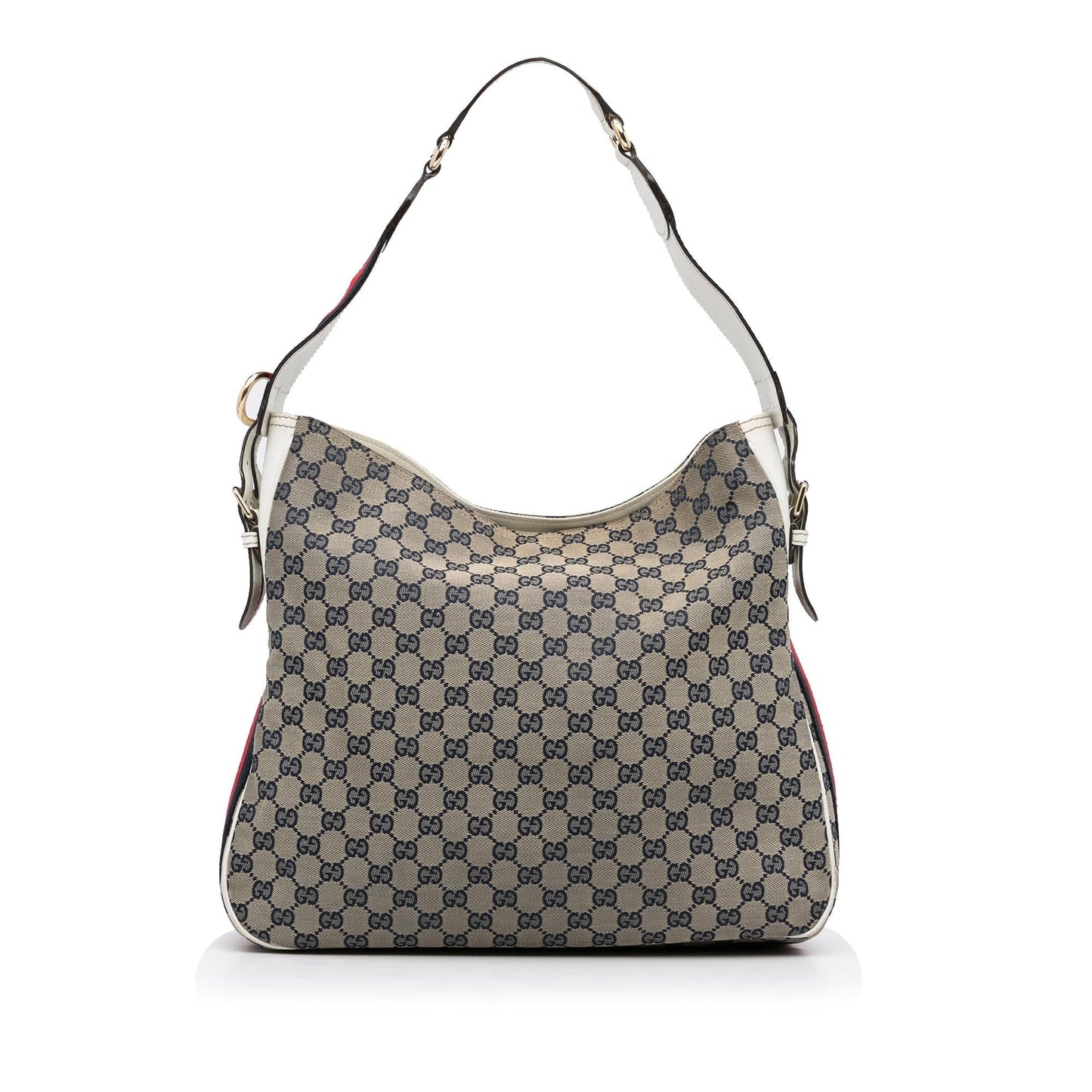 Gucci GG Web SHG-98PH5h Canvas Brown Shoulder Bag