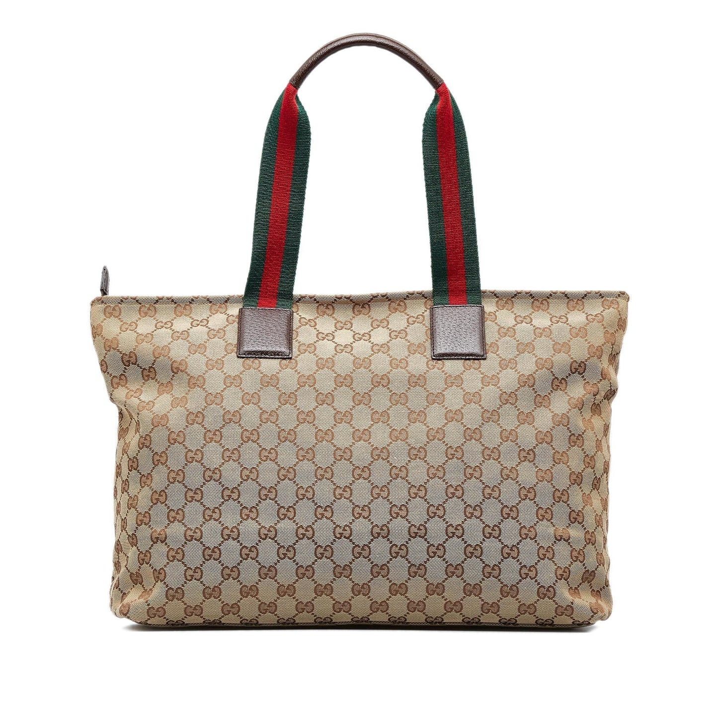 Gucci GG Web SHG-n1Z3tx Canvas Brown Tote Bag