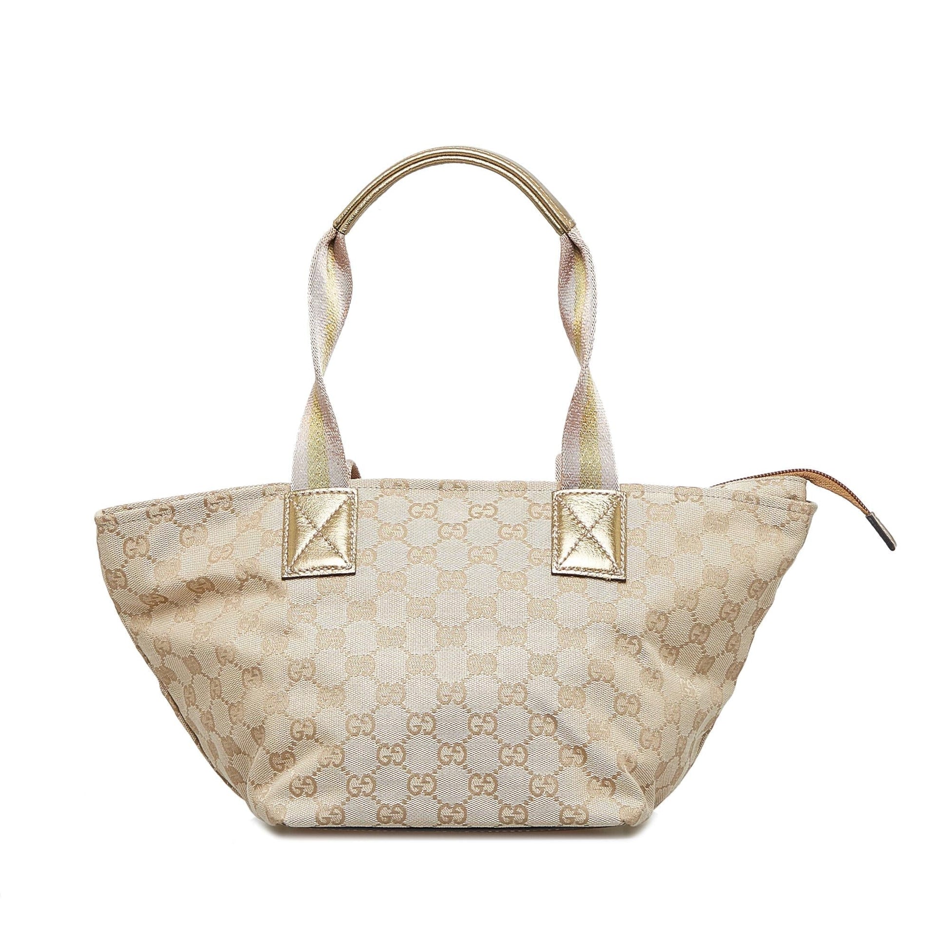Gucci GG Web SHG-ZzkR12 Canvas Brown Tote Bag