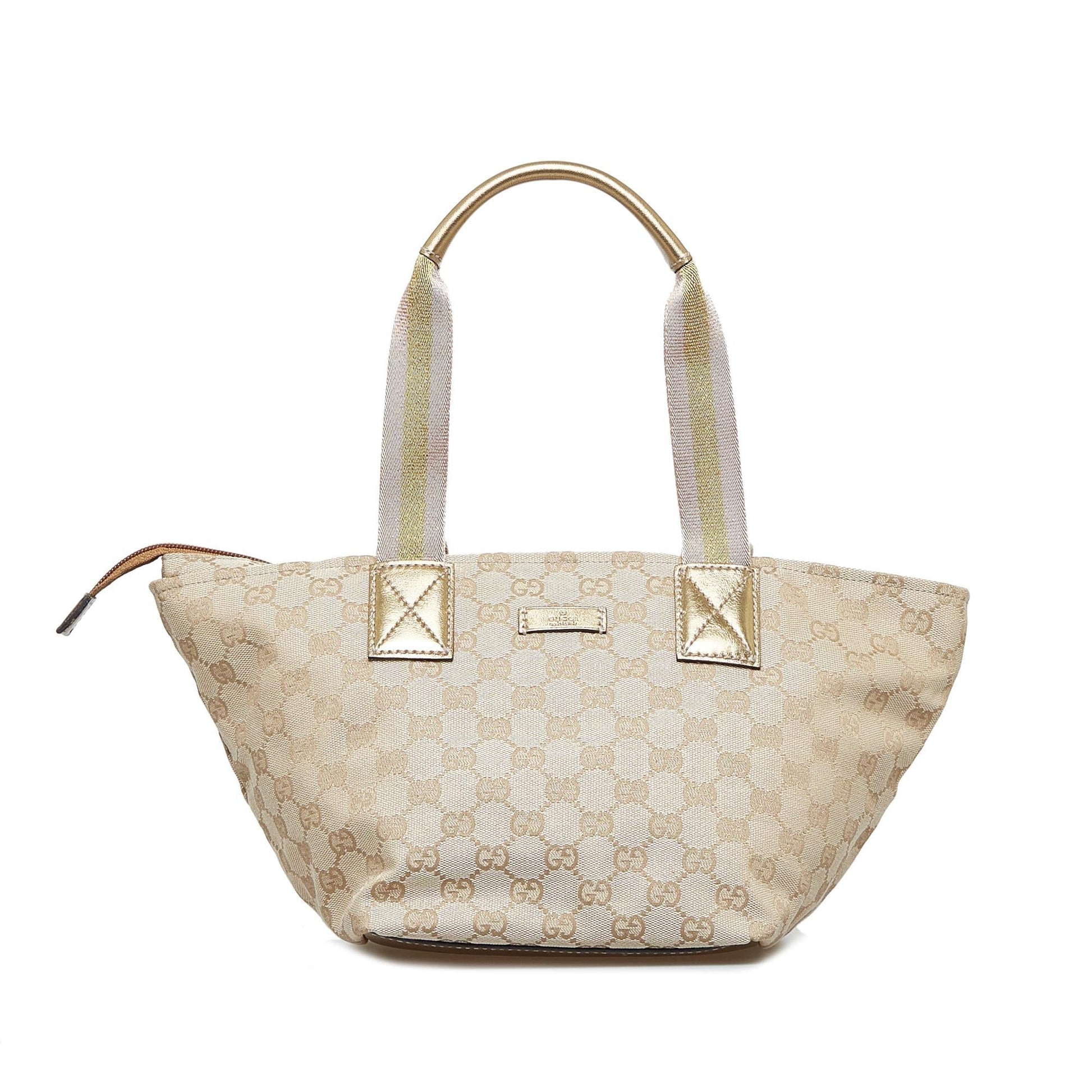 Gucci GG Web SHG-ZzkR12 Canvas Brown Tote Bag