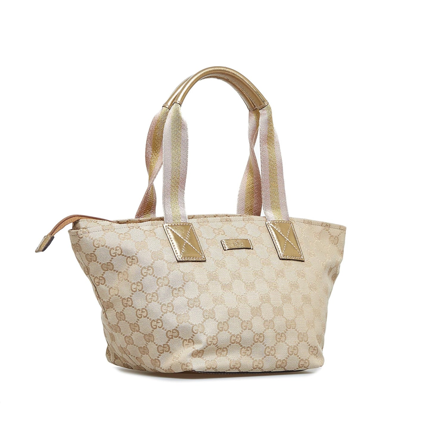 Gucci GG Web SHG-ZzkR12 Canvas Brown Tote Bag