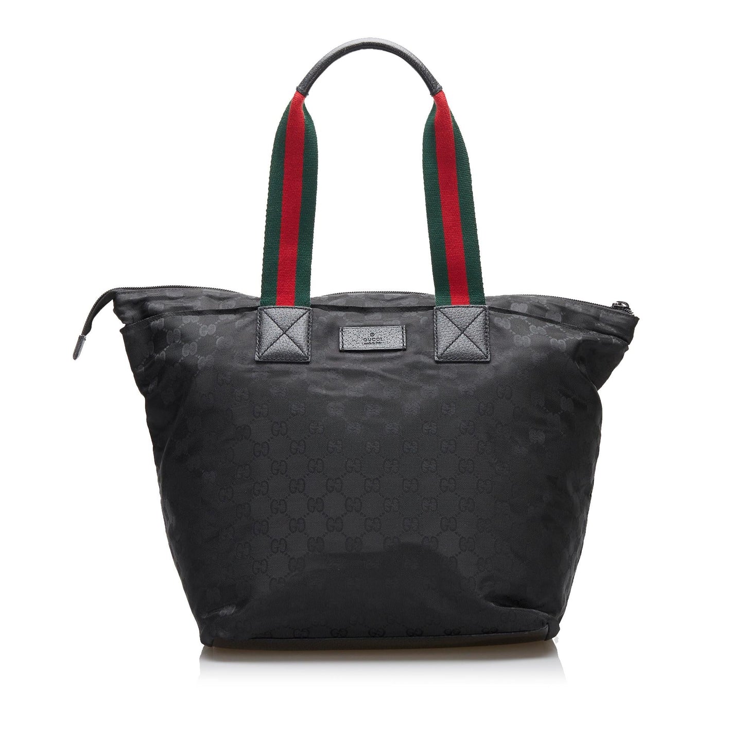 Gucci GG Web SHG Canvas Black Tote Bag