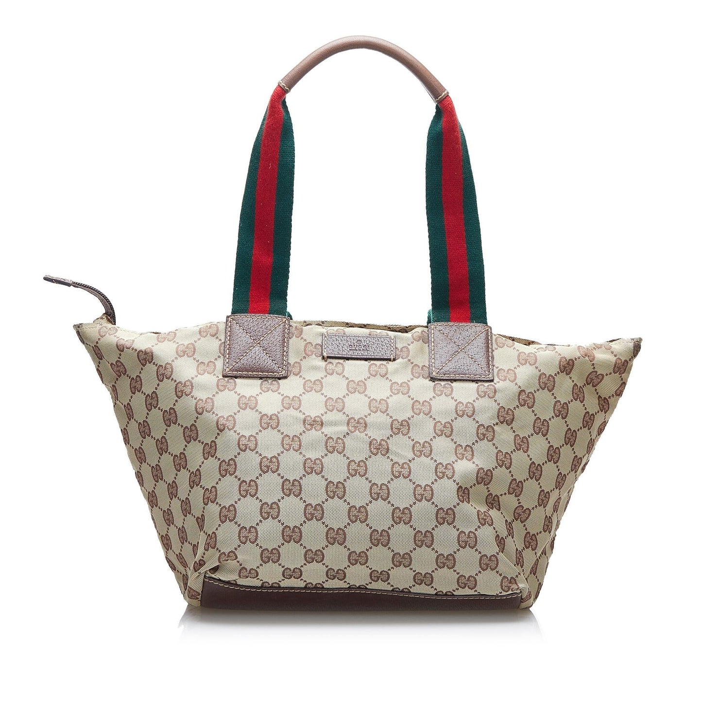 Gucci GG Web SHG-BPuGCO Canvas Brown Tote Bag