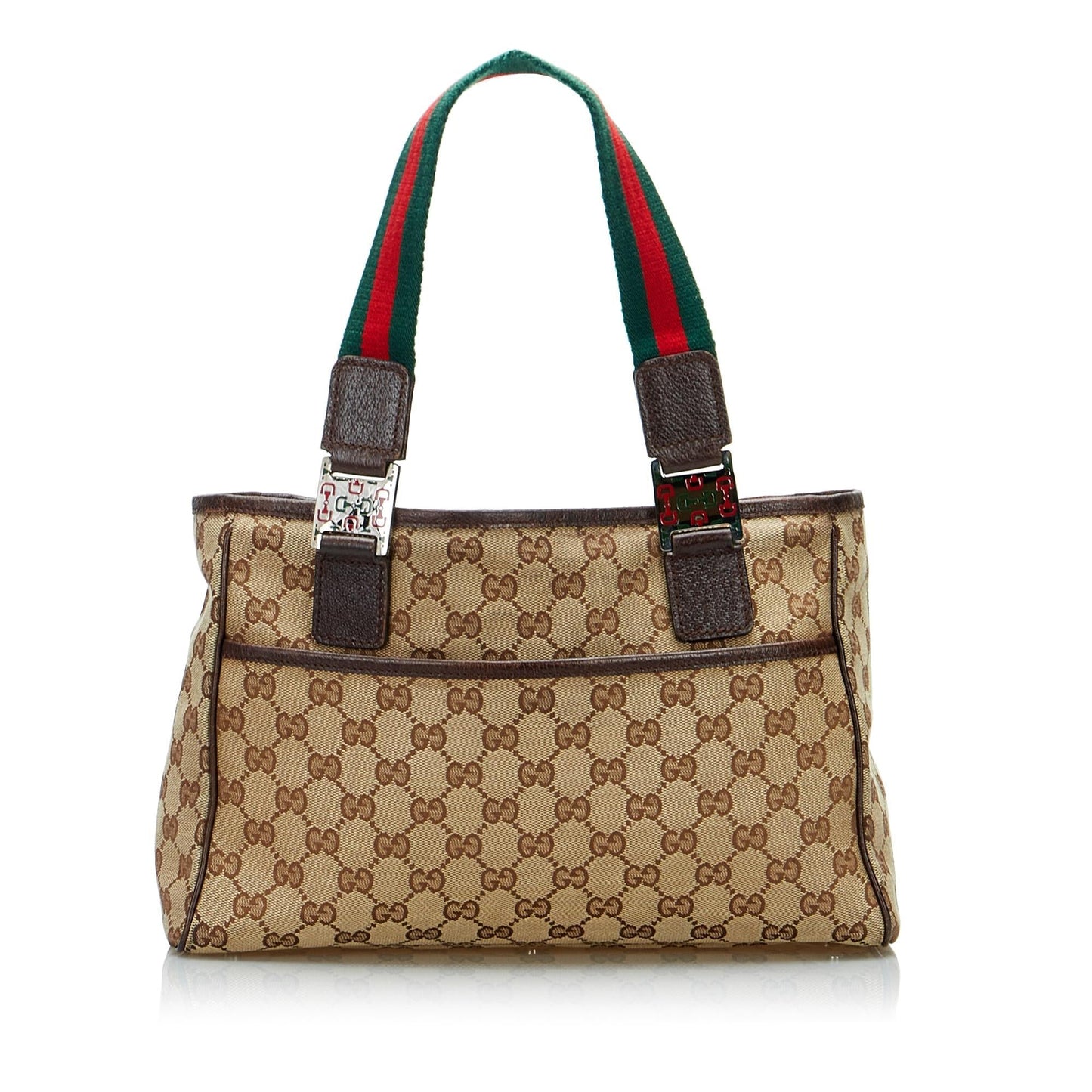 Gucci GG Web SHG-auLiHZ Canvas Brown Tote Bag