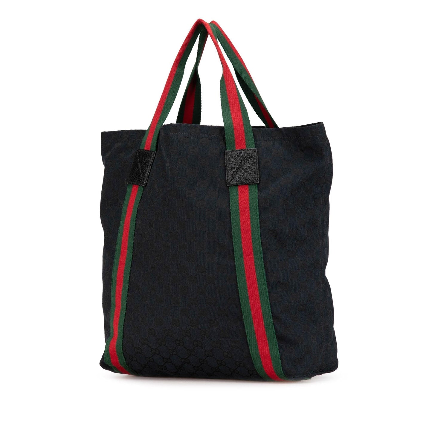 Gucci GG Web SHG-FT3n4A Canvas Black Tote Bag