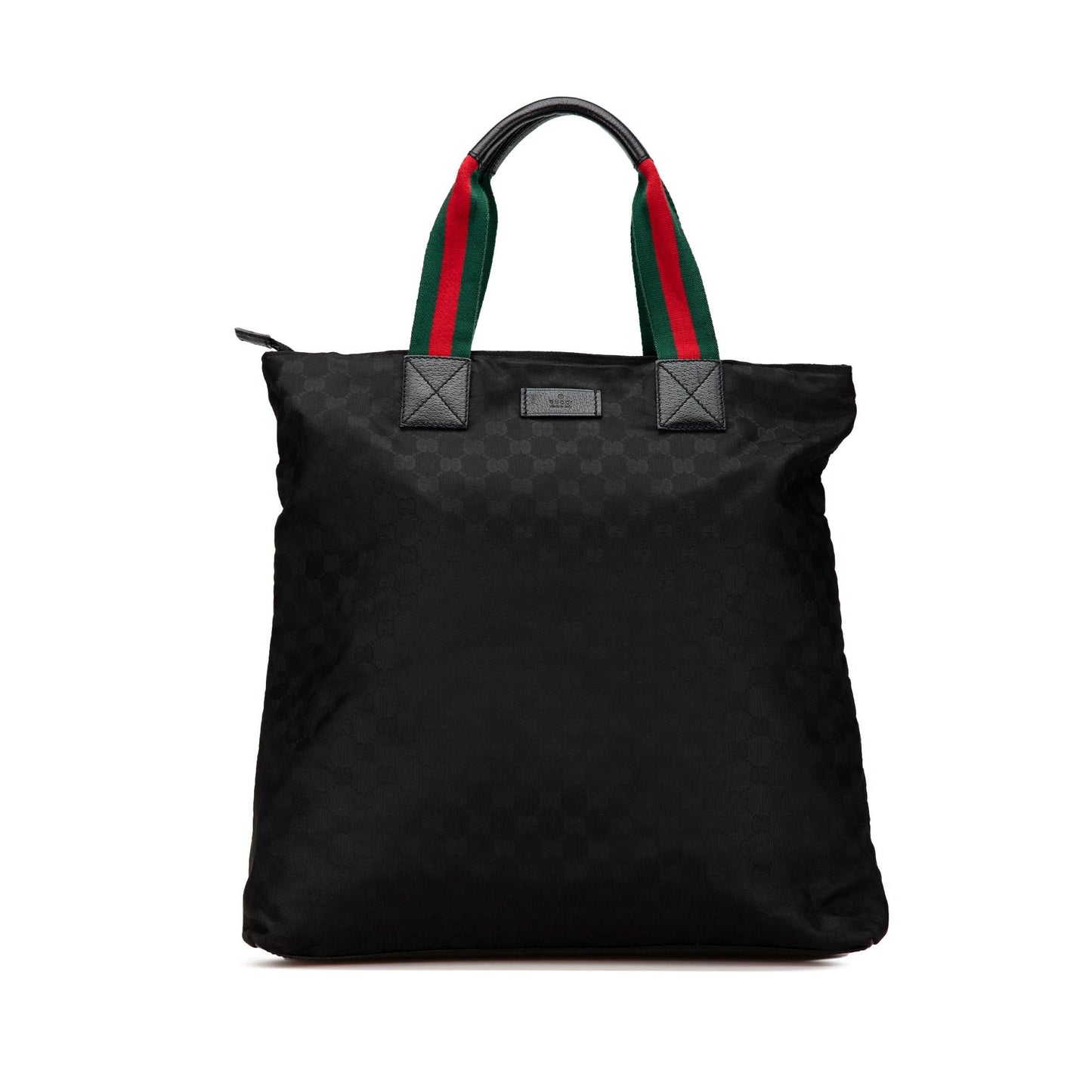 Gucci GG Web SHG-Bre2Uc Canvas Nylon Black Tote Bag