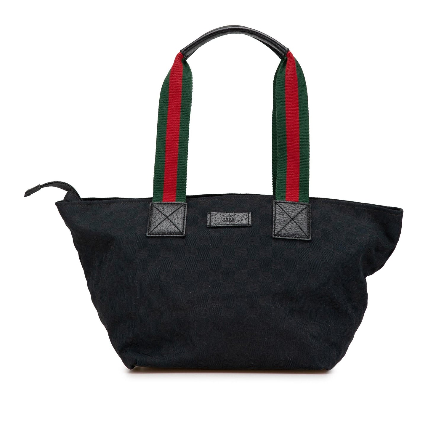 Gucci GG Web Canvas Black Tote Bag Shg Wtrjsa