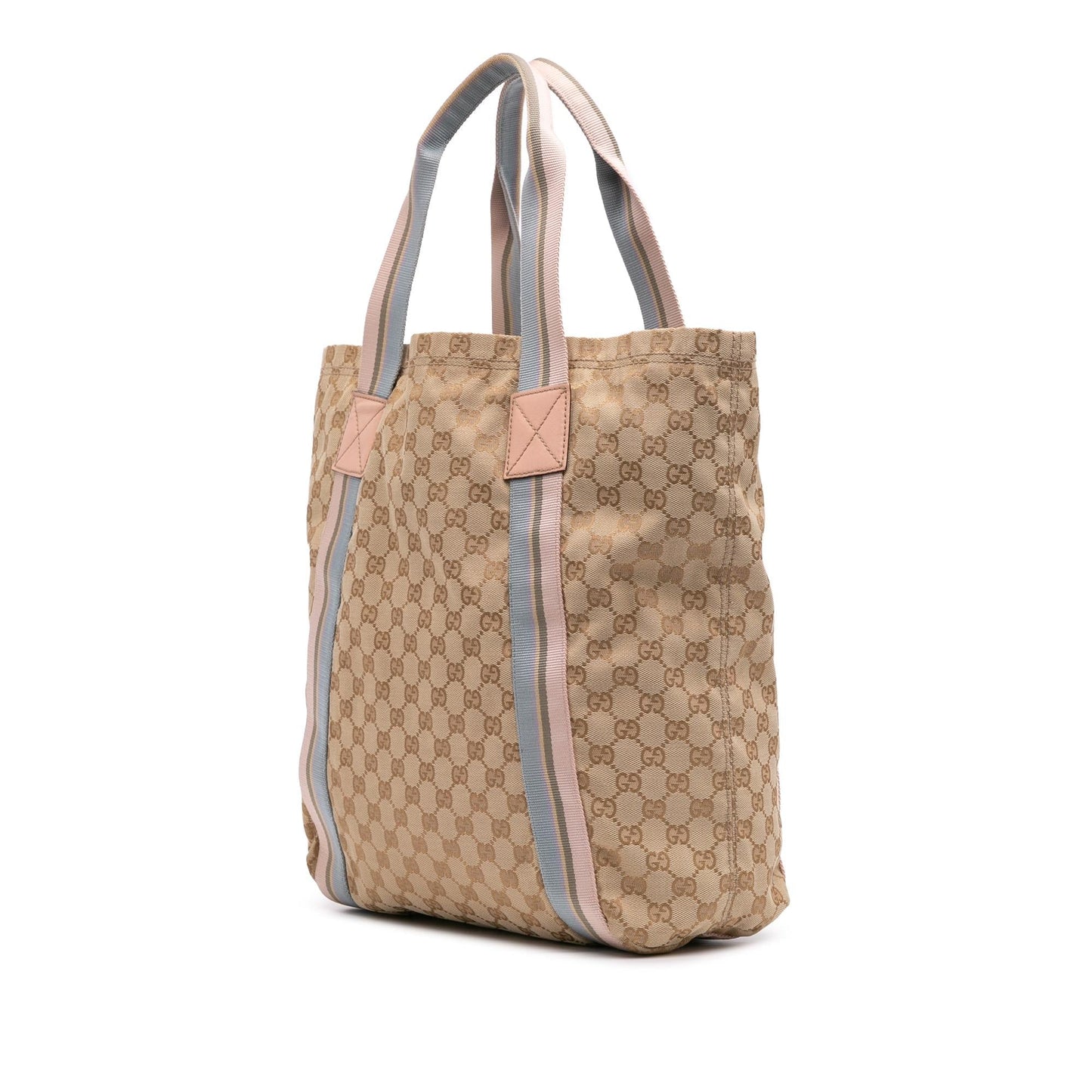Gucci GG Web Canvas Brown Tote Bag Tote 6